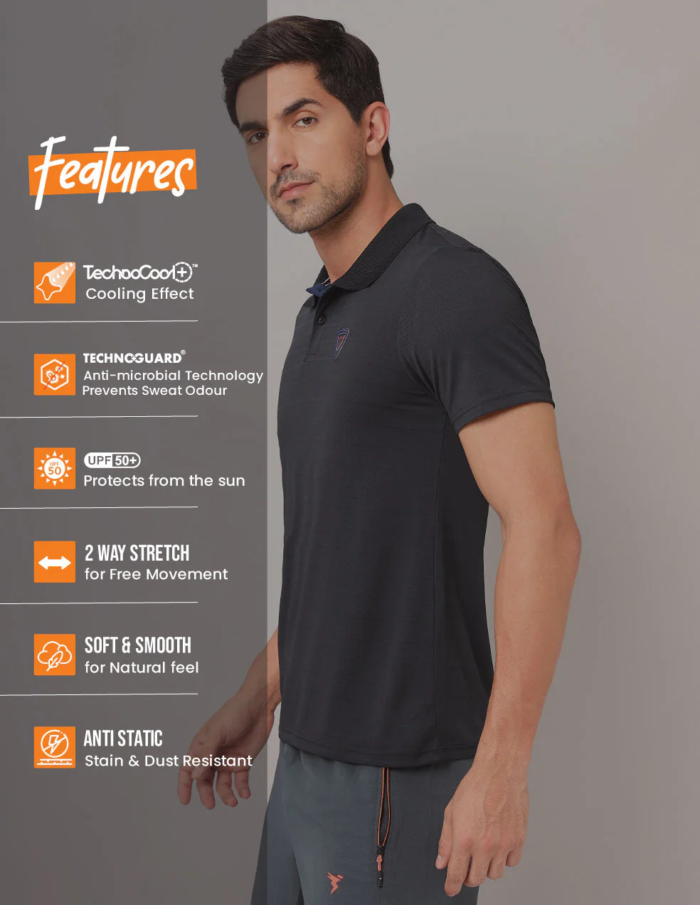 Men Self Design Slim Fit Polo T-shirt with AIRTEX STRIPES (Pack of 2) - Image 5