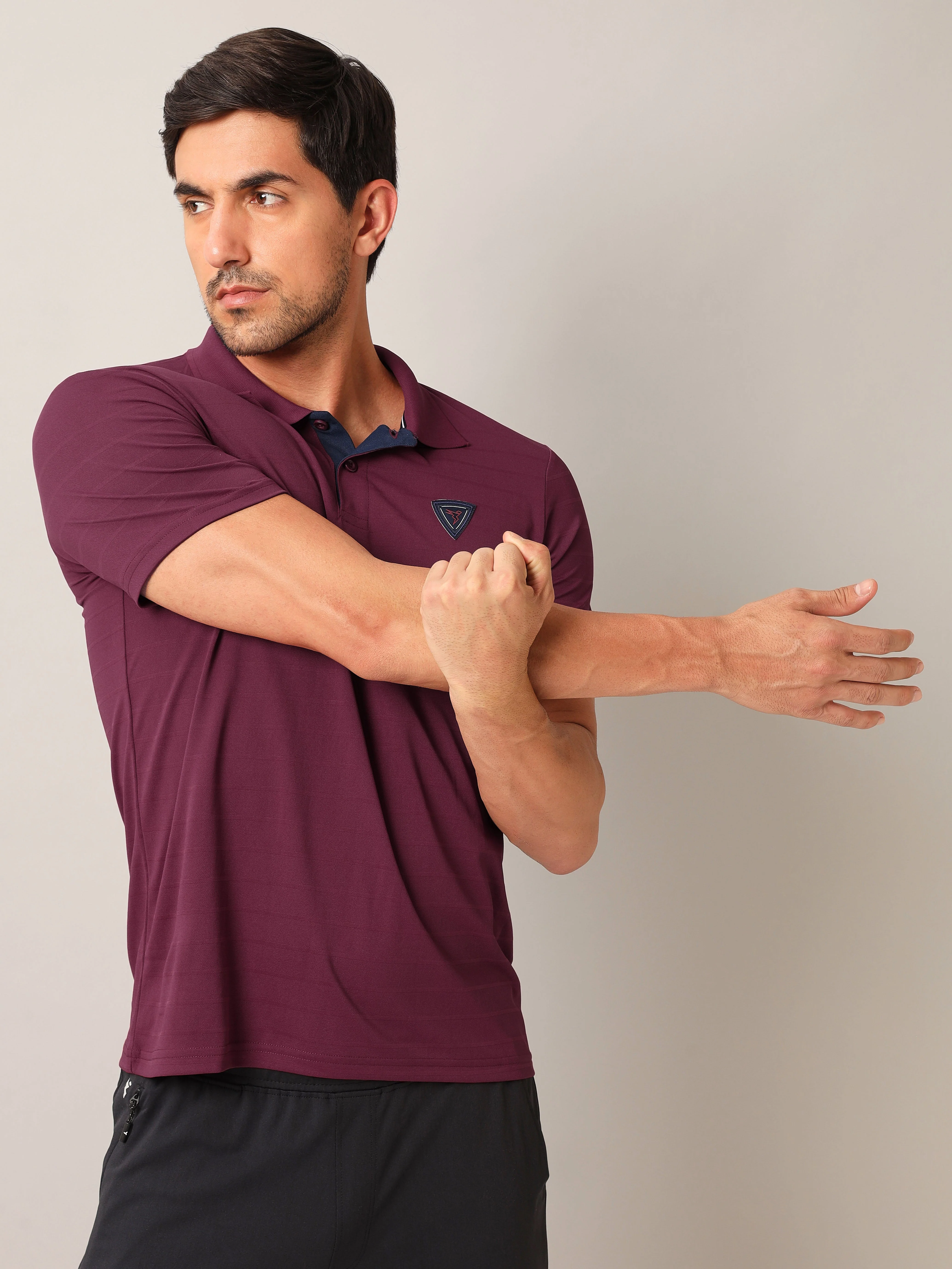 Men Self Design Slim Fit Polo T-shirt with AIRTEX STRIPES (Pack of 2) - Image 2