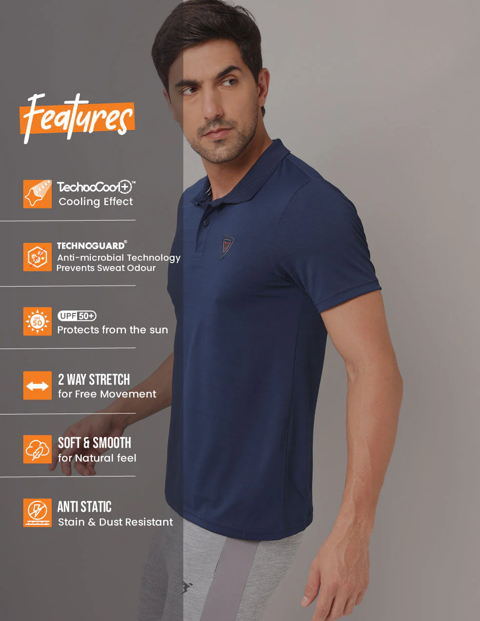 Men Self Design Slim Fit Polo T-shirt with AIRTEX STRIPES (Pack of 2) - Image 5
