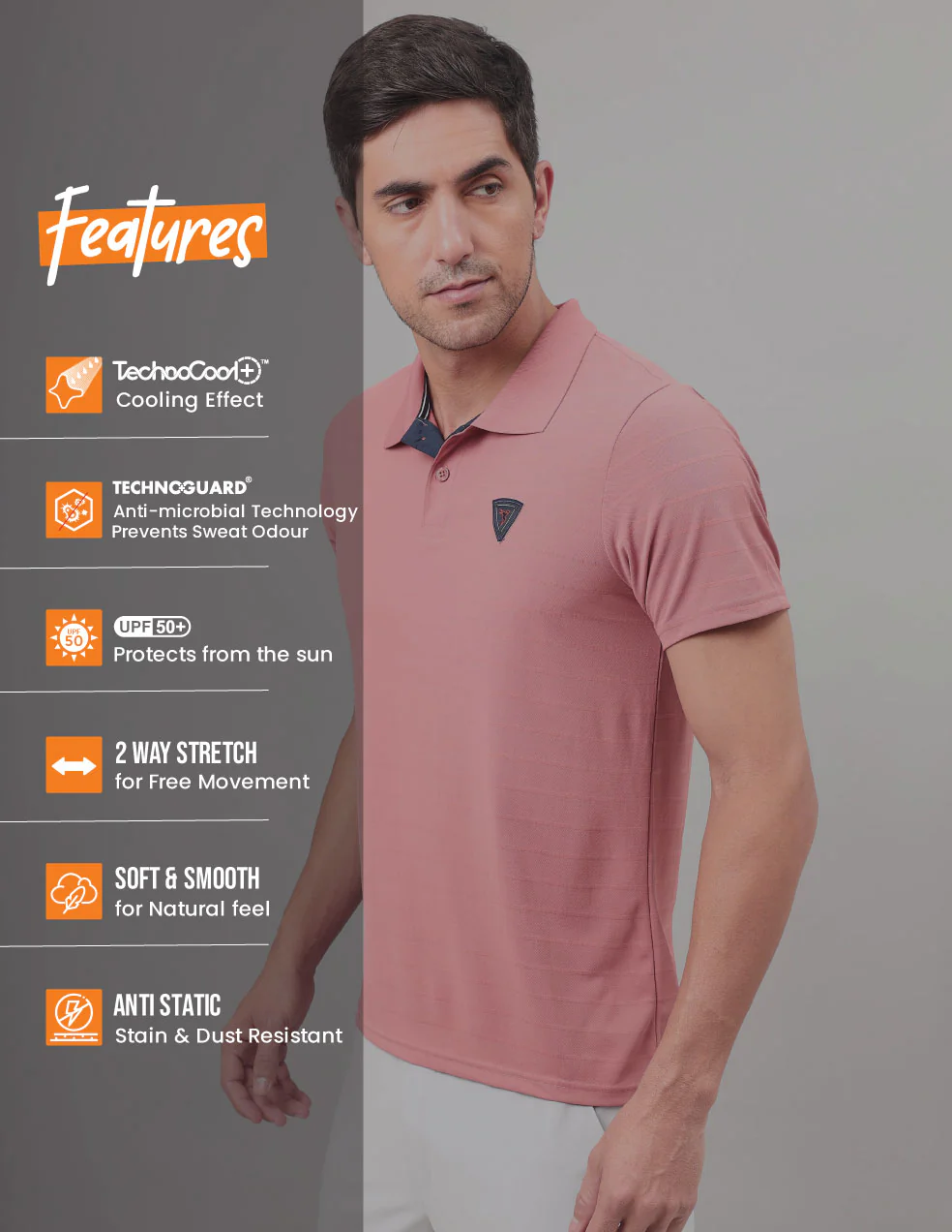 Men Self Design Slim Fit Polo T-shirt with AIRTEX STRIPES (Pack of 2) - Image 5