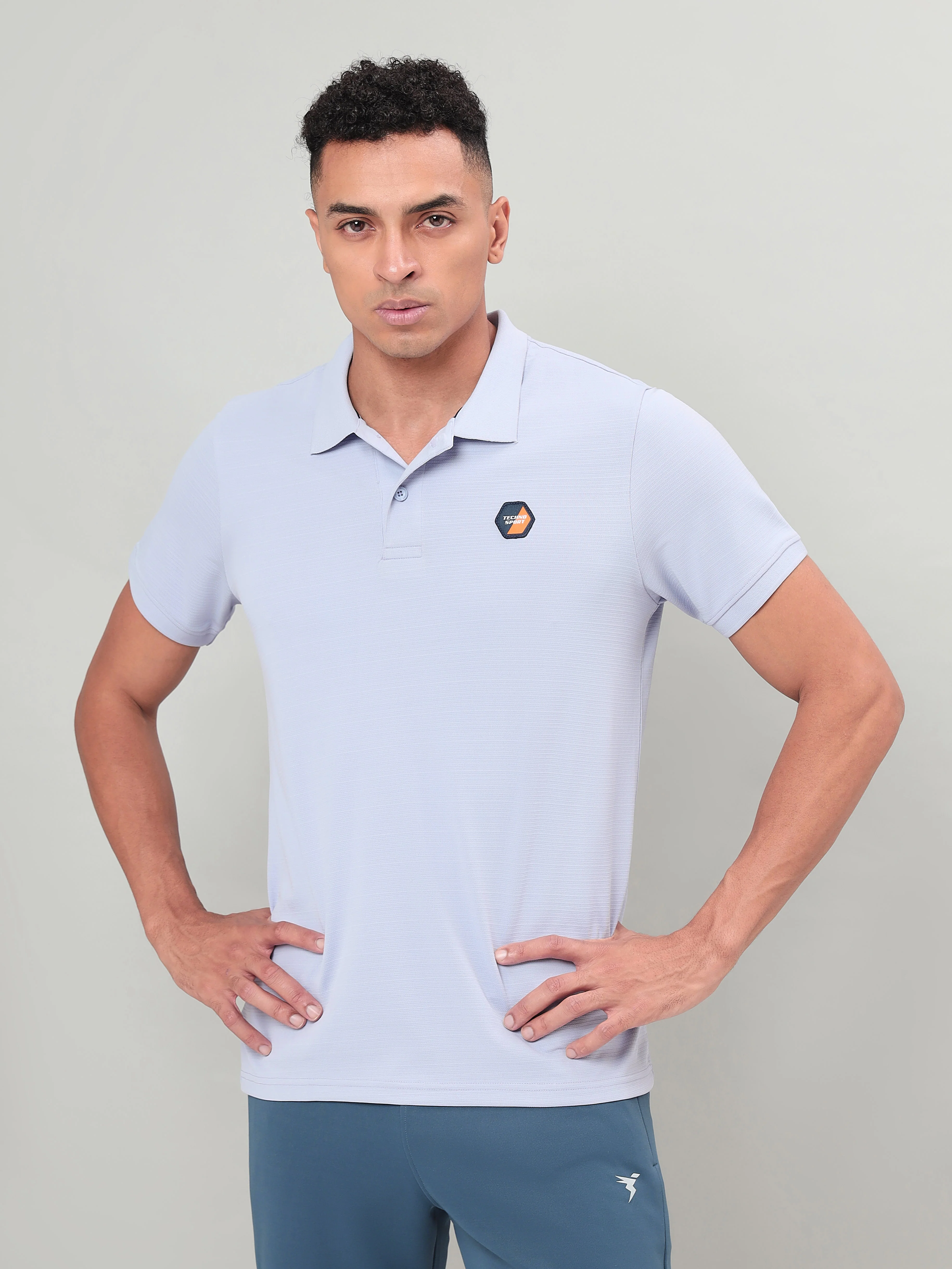 Men Self Design Slim Fit Polo T-shirt with MATPIQ (Pack of 2) - Image 2