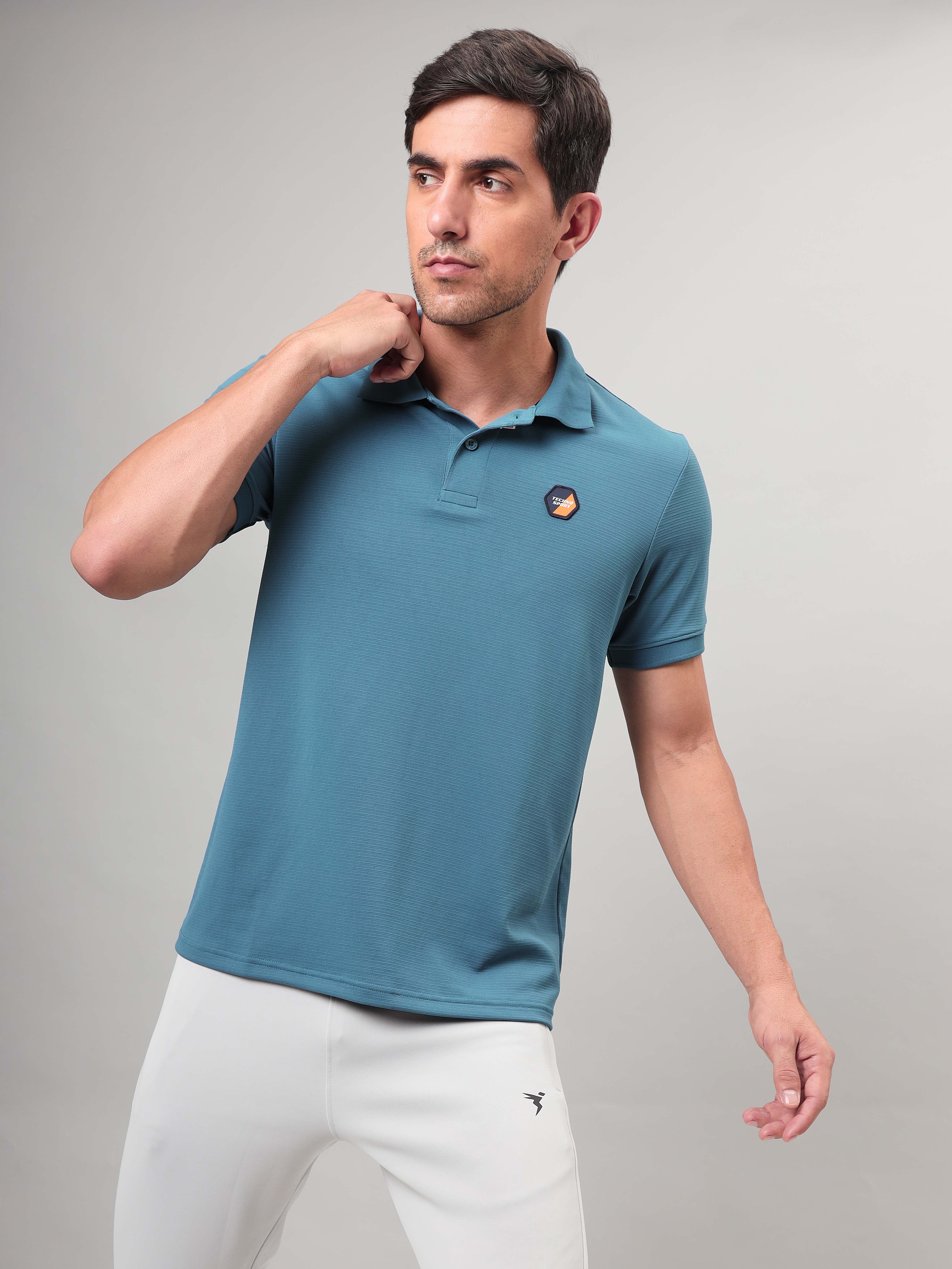 Men Self Design Slim Fit Polo T-shirt with MATPIQ (Pack of 2) - Image 3