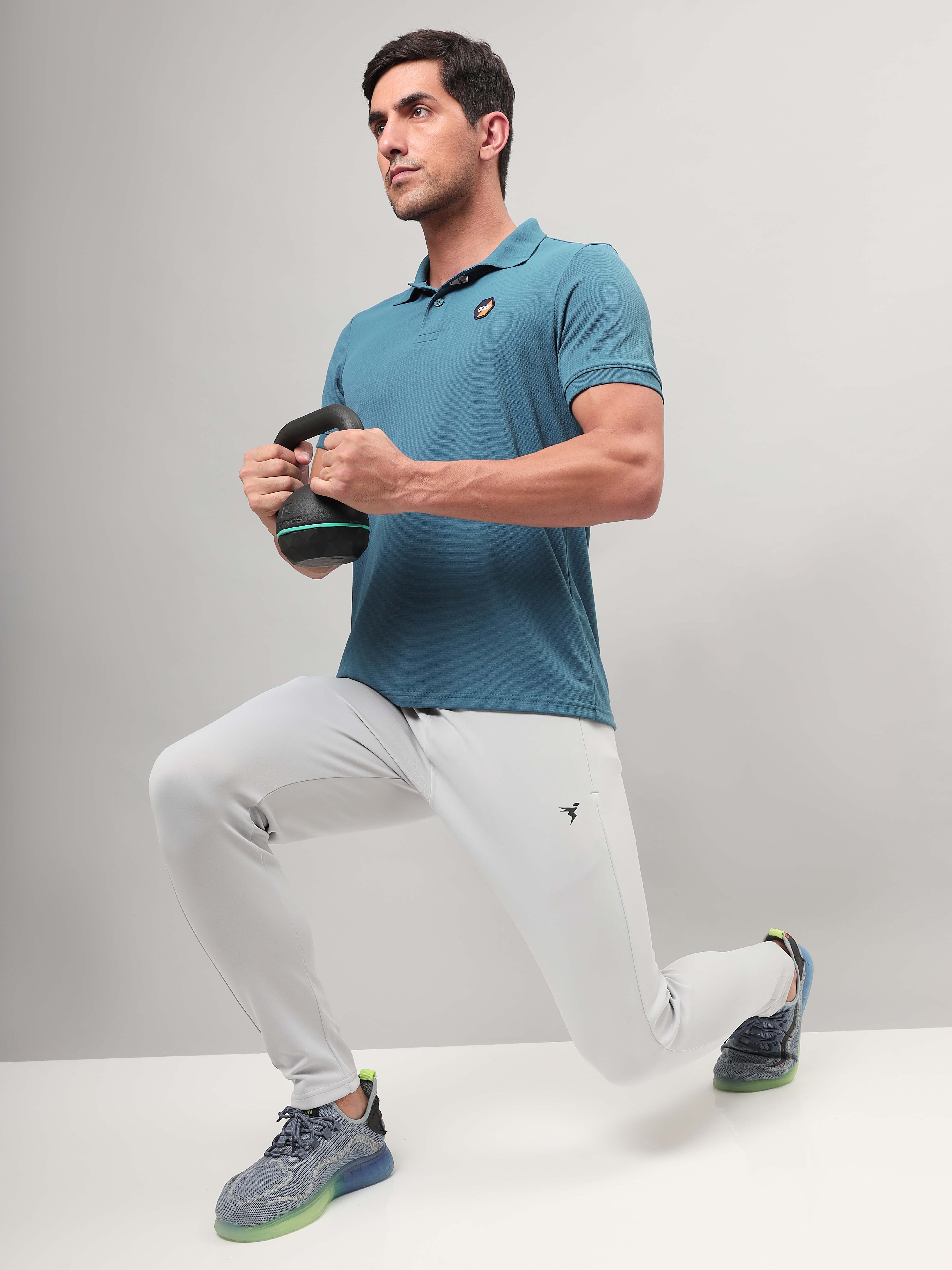 Men Self Design Slim Fit Polo T-shirt with MATPIQ (Pack of 2) - Image 7
