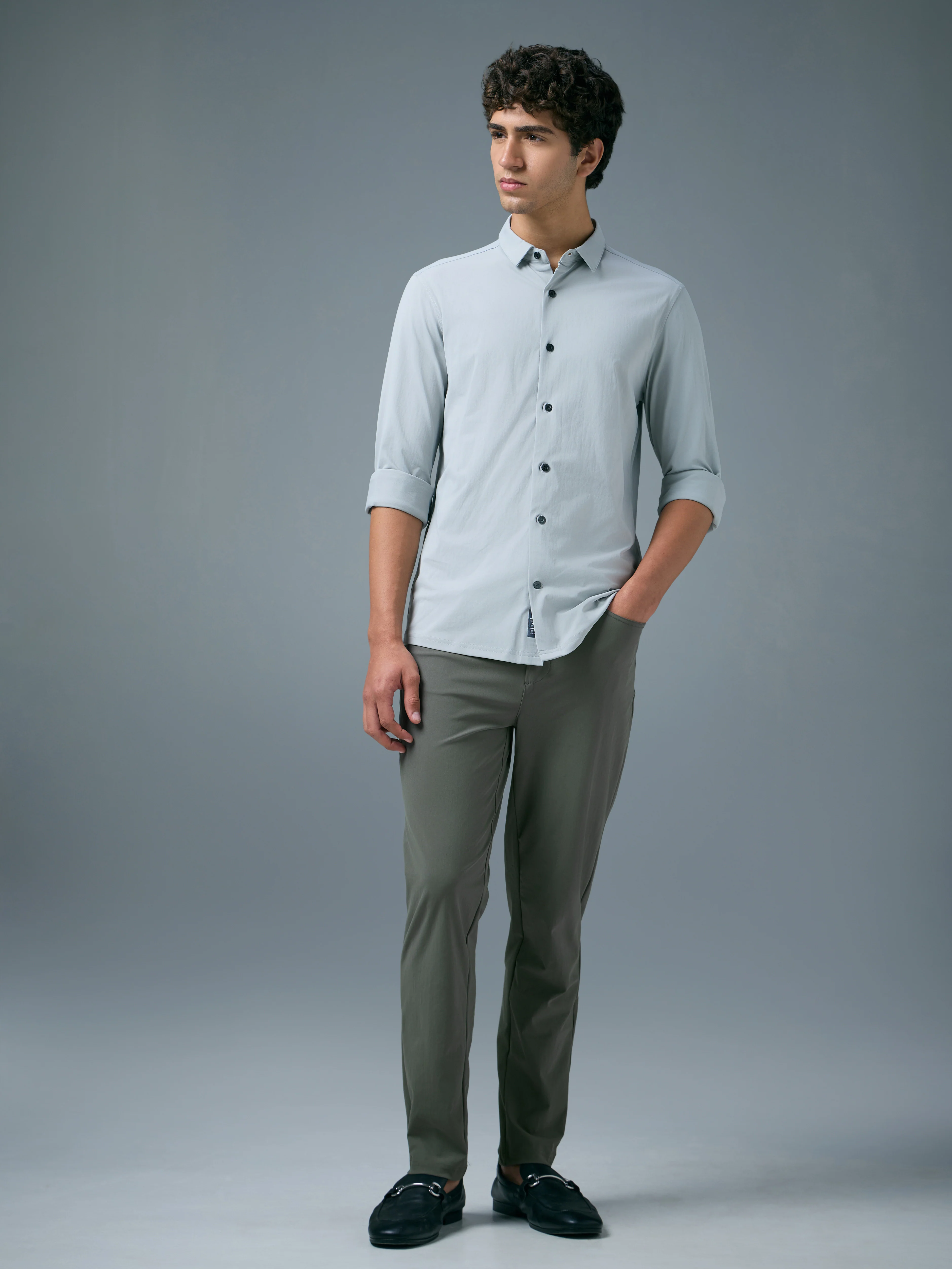 Men Semi-Formal Solid Straight Fit Trousers Pants with DURACOOL+ - Image 5