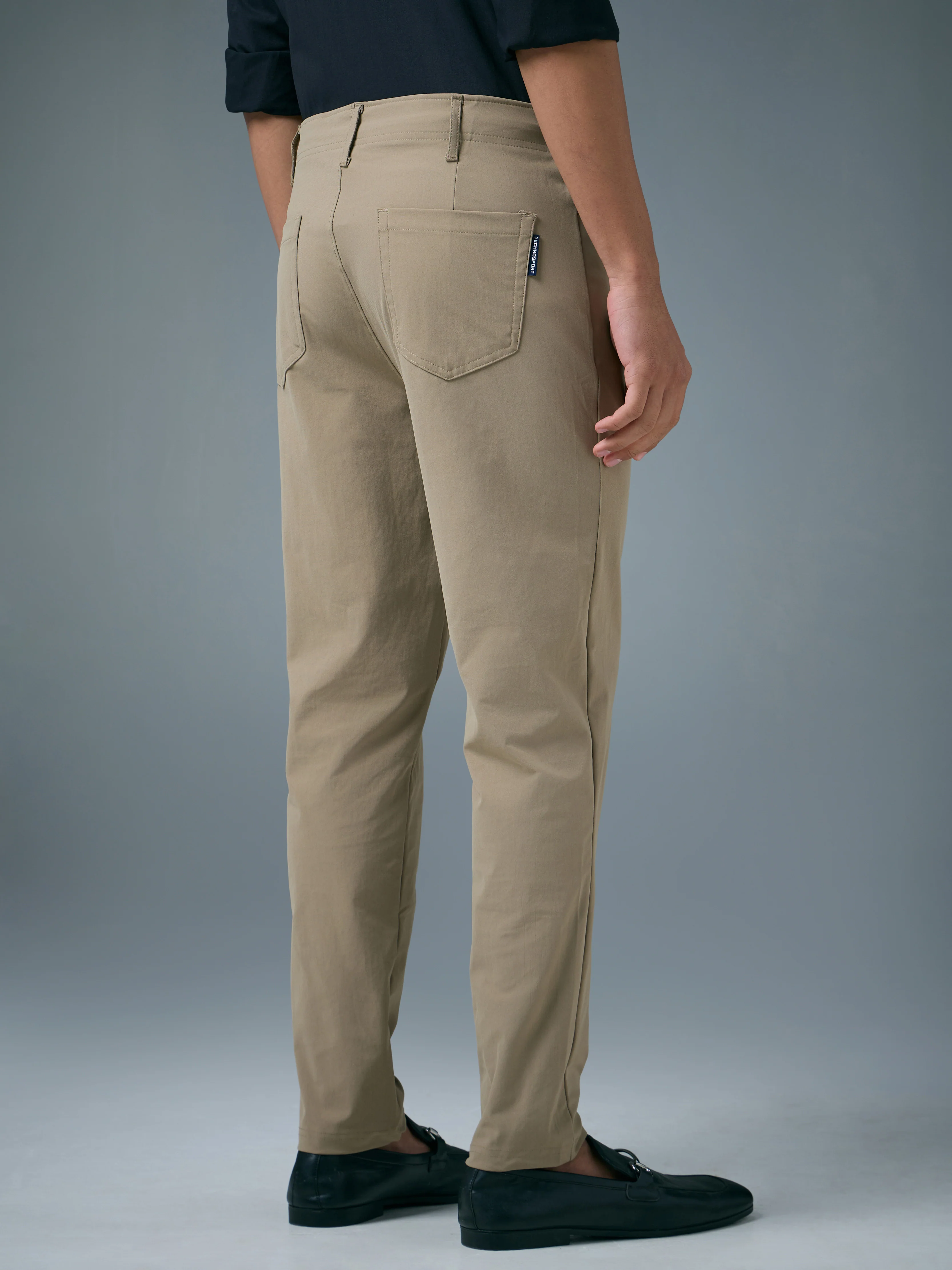 Men Semi-Formal Solid Straight Fit Trousers Pants with DURACOOL+ - Image 2