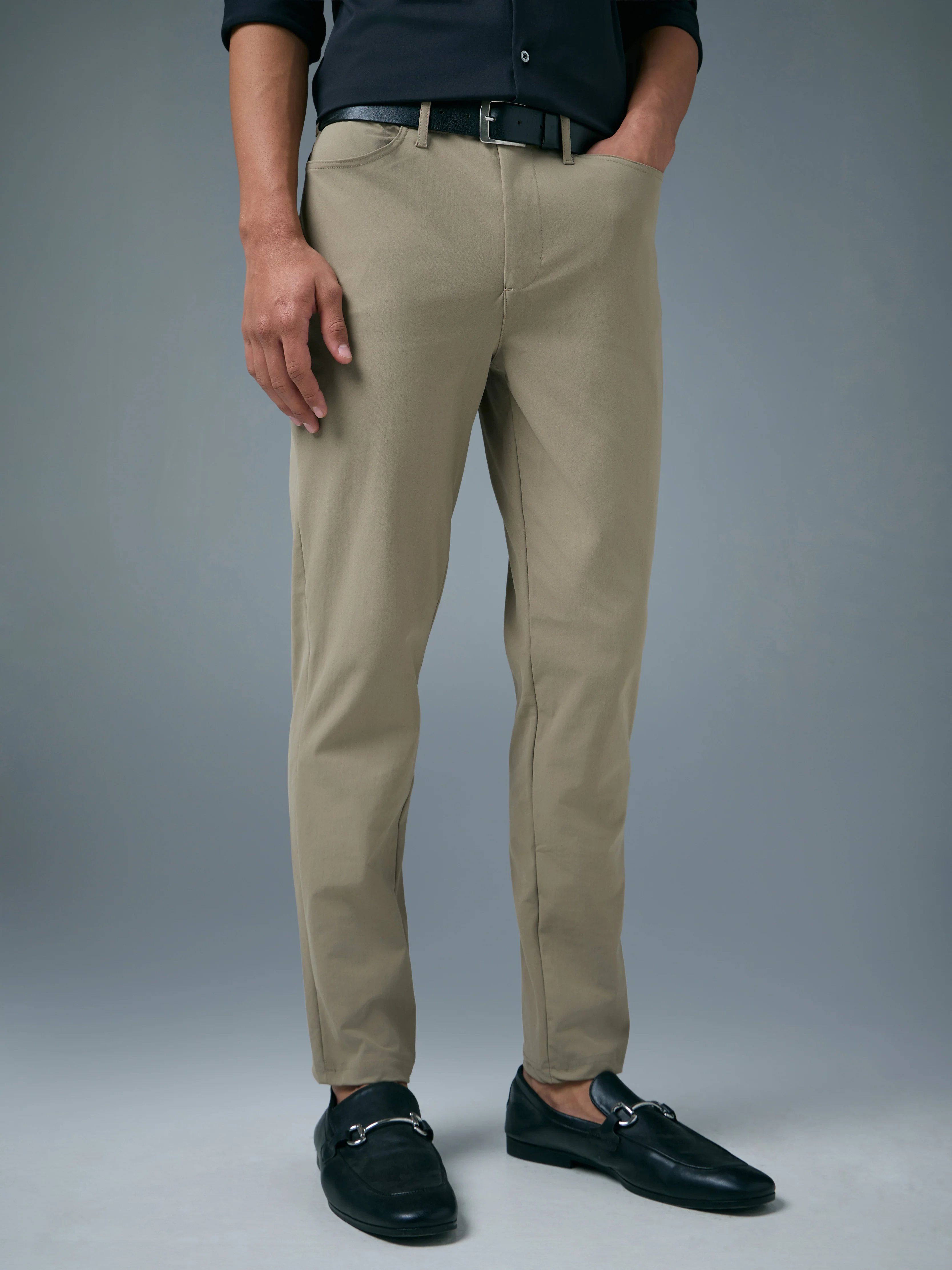 Men Semi-Formal Solid Straight Fit Trousers Pants with DURACOOL+ - Image 7