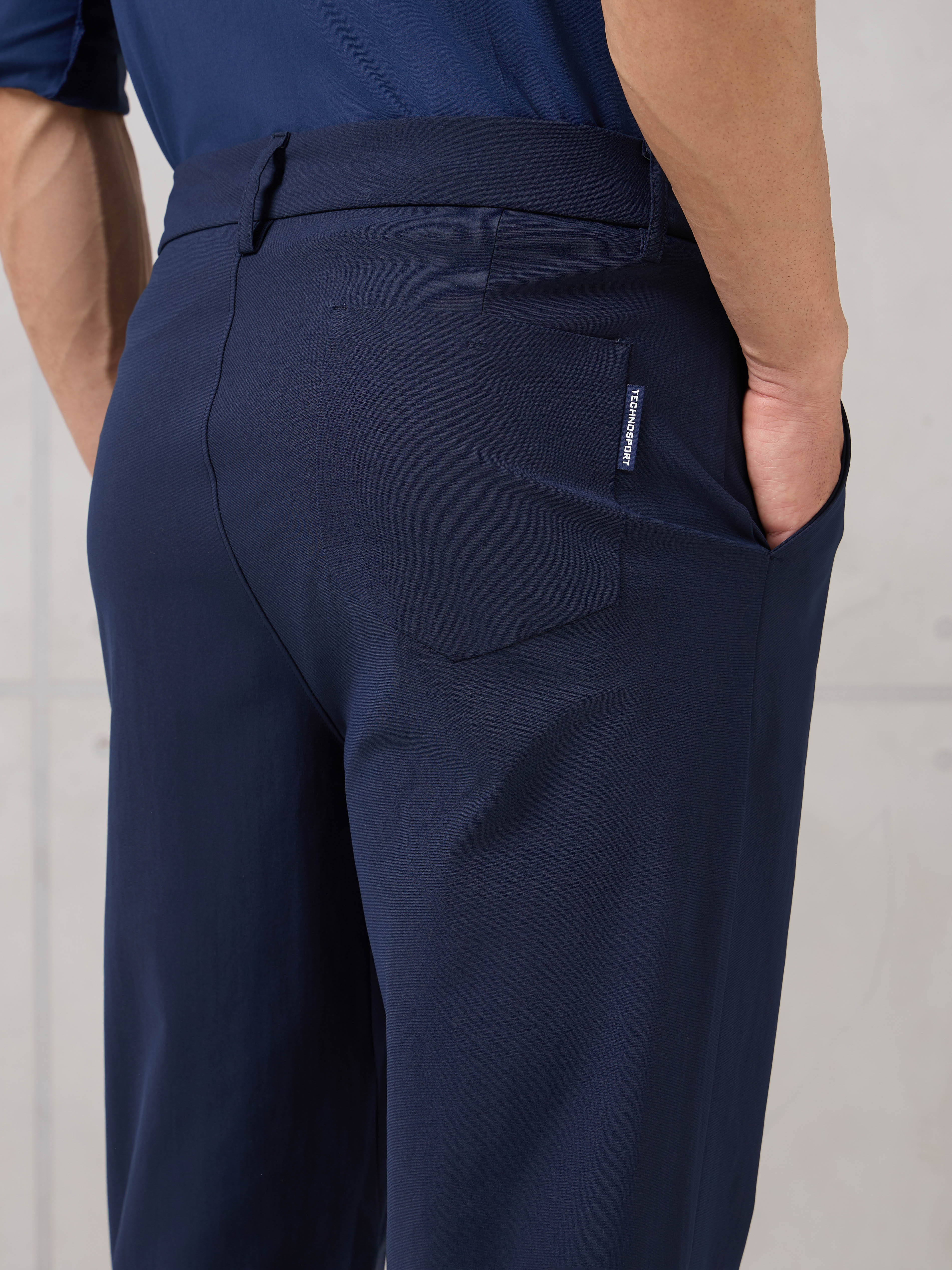 Men Semi-Formal Solid Straight Fit Trousers Pants with DURACOOL+ - Image 7