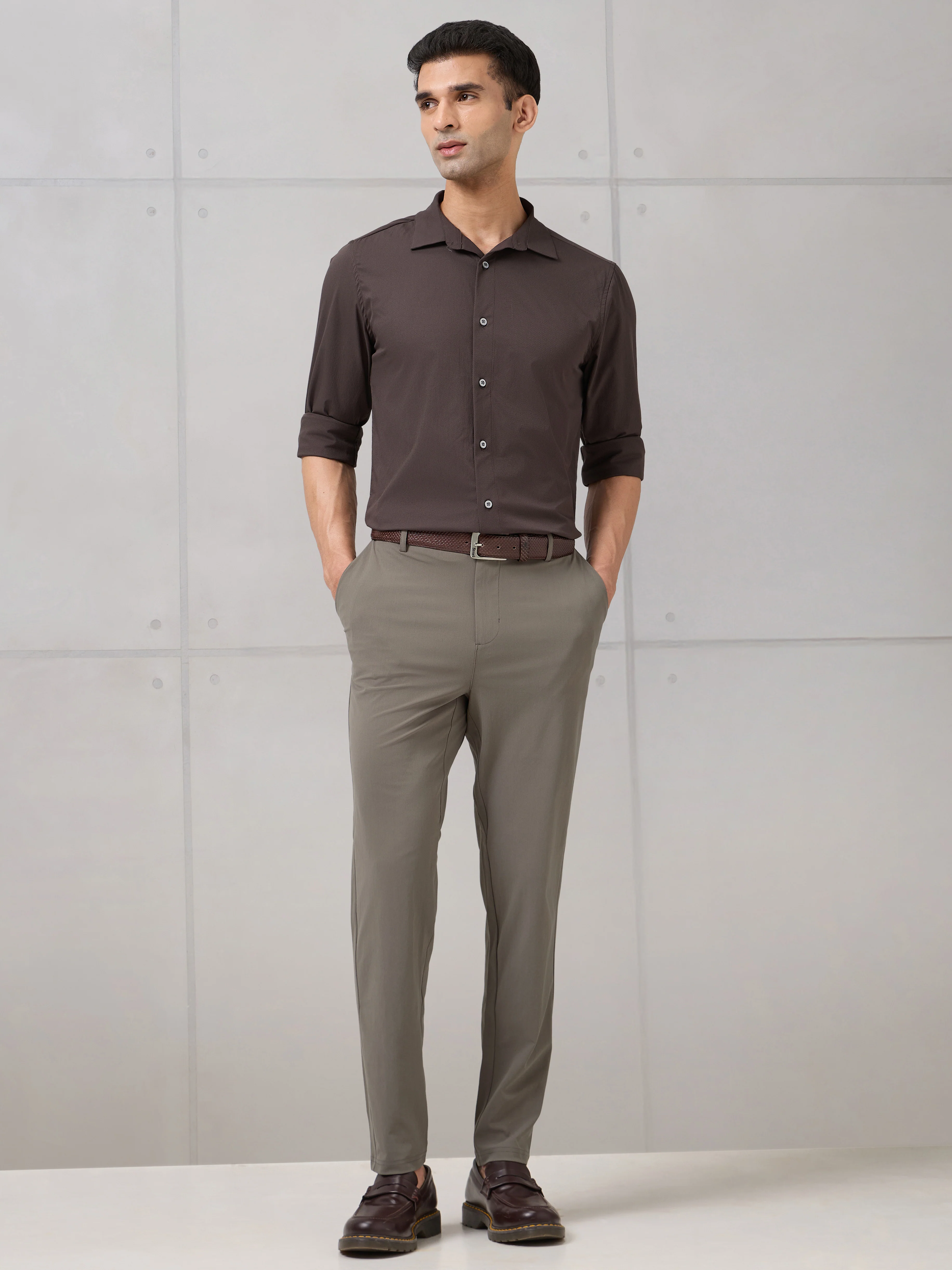 Men Semi-Formal Solid Straight Fit Trousers Pants with DURACOOL+ - Image 5