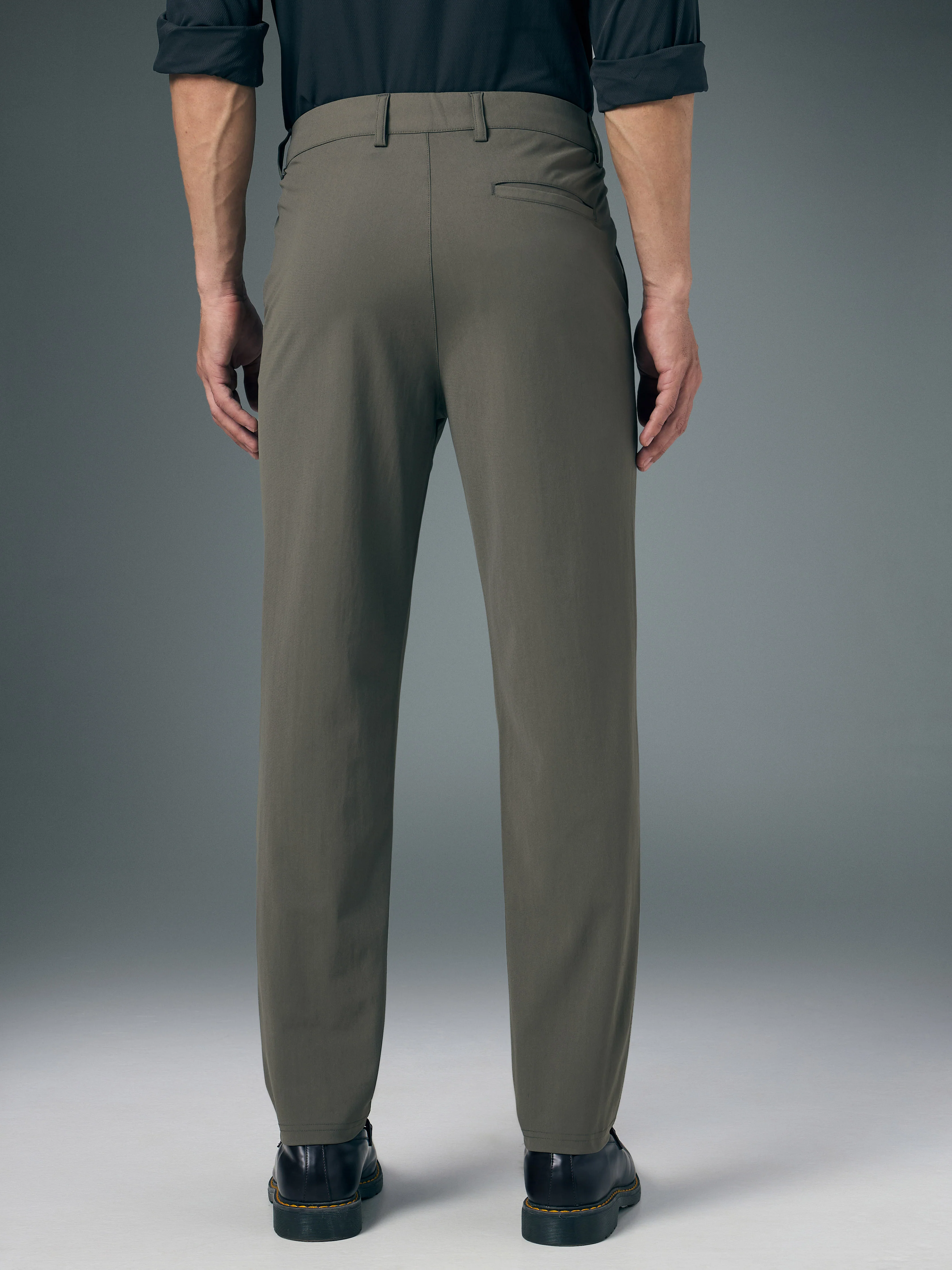 Men Semi-Formal Solid Straight Fit Trousers Pants with DURACOOL+ - Image 3