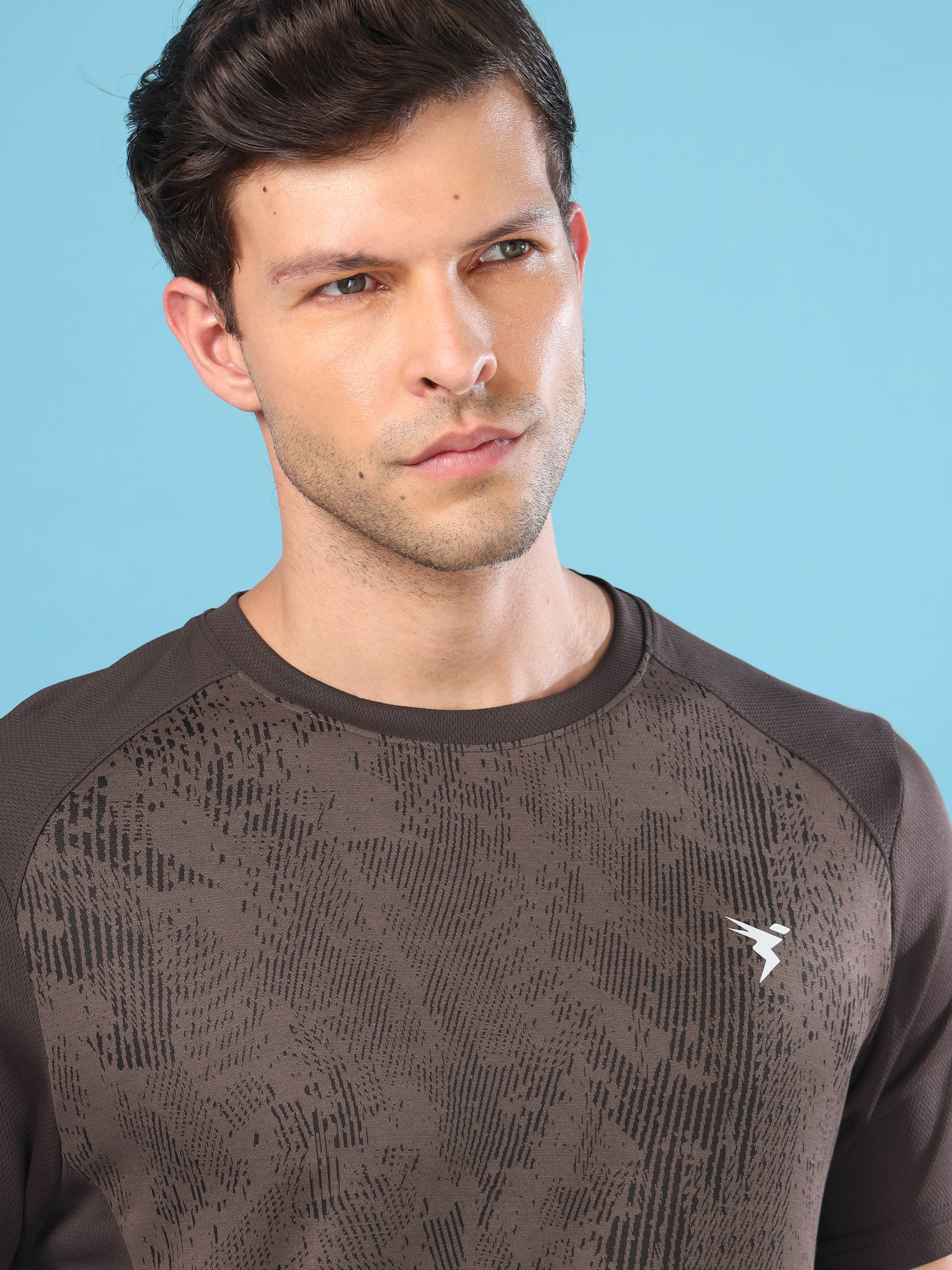Men Slim Fit Crew Neck T-shirt with DOUBLE COOL - Image 5