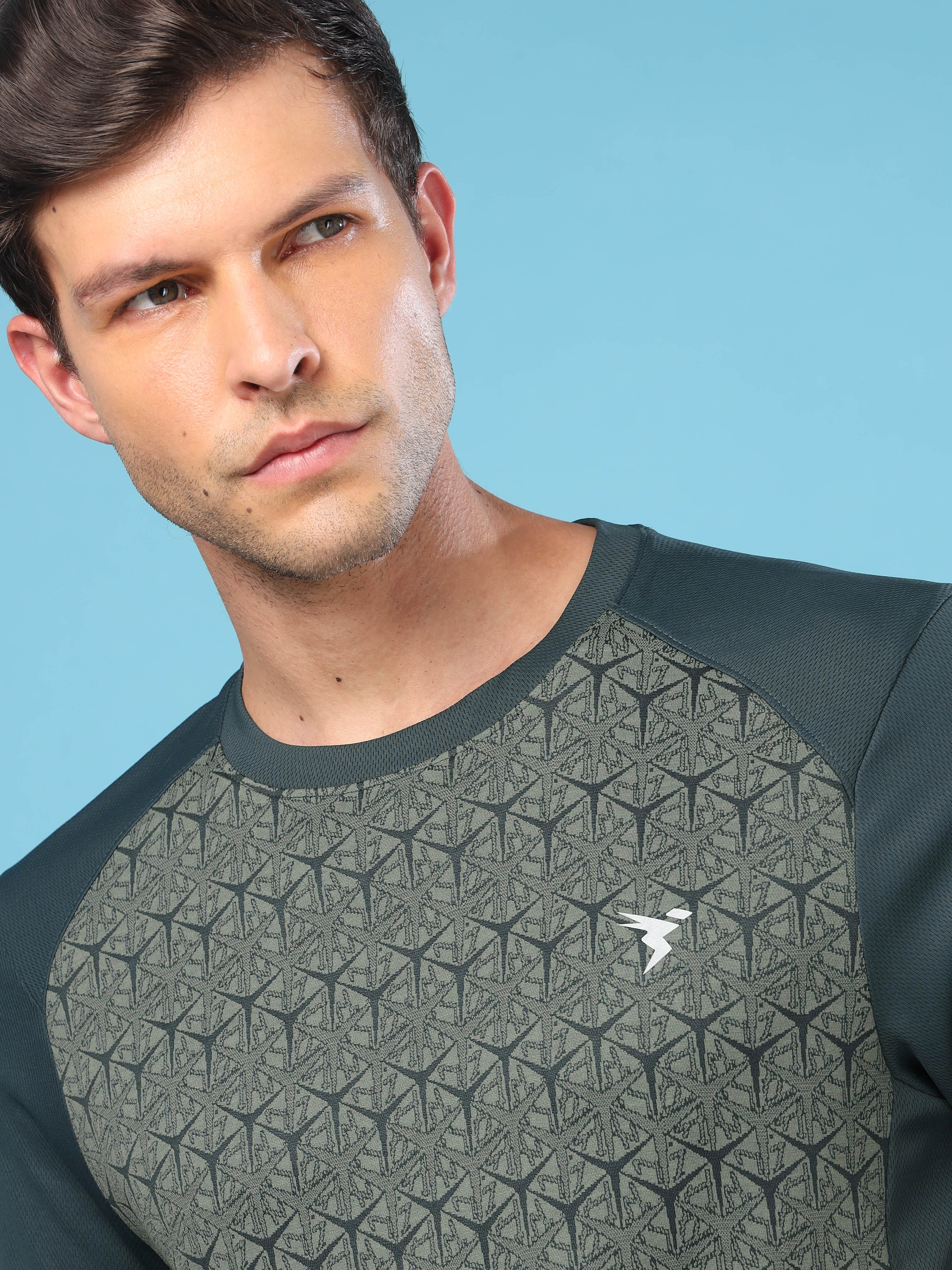 Men Slim Fit Crew Neck T-shirt with DOUBLE COOL - Image 6