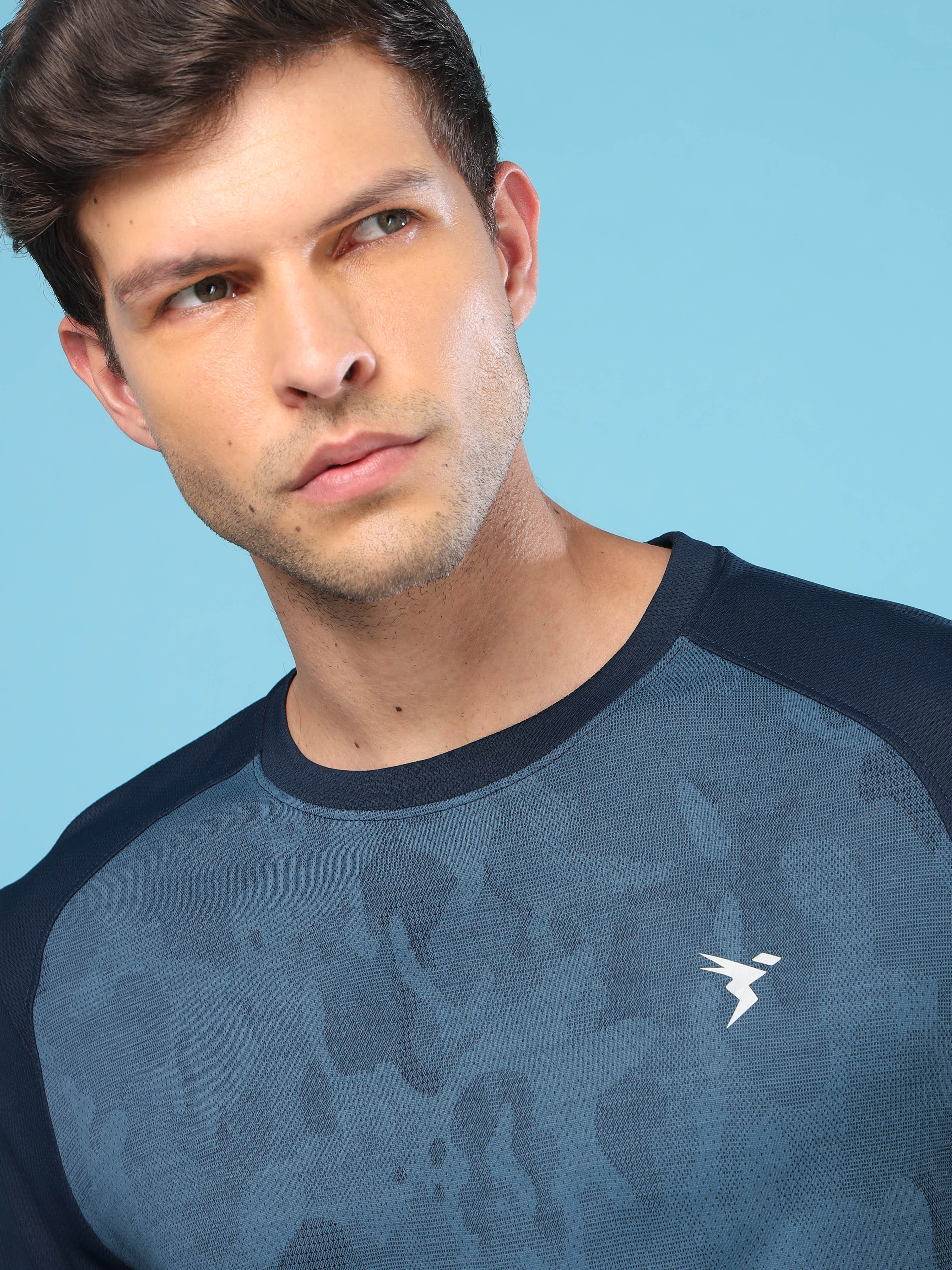 Men Slim Fit Crew Neck T-shirt with DOUBLE COOL - Image 6