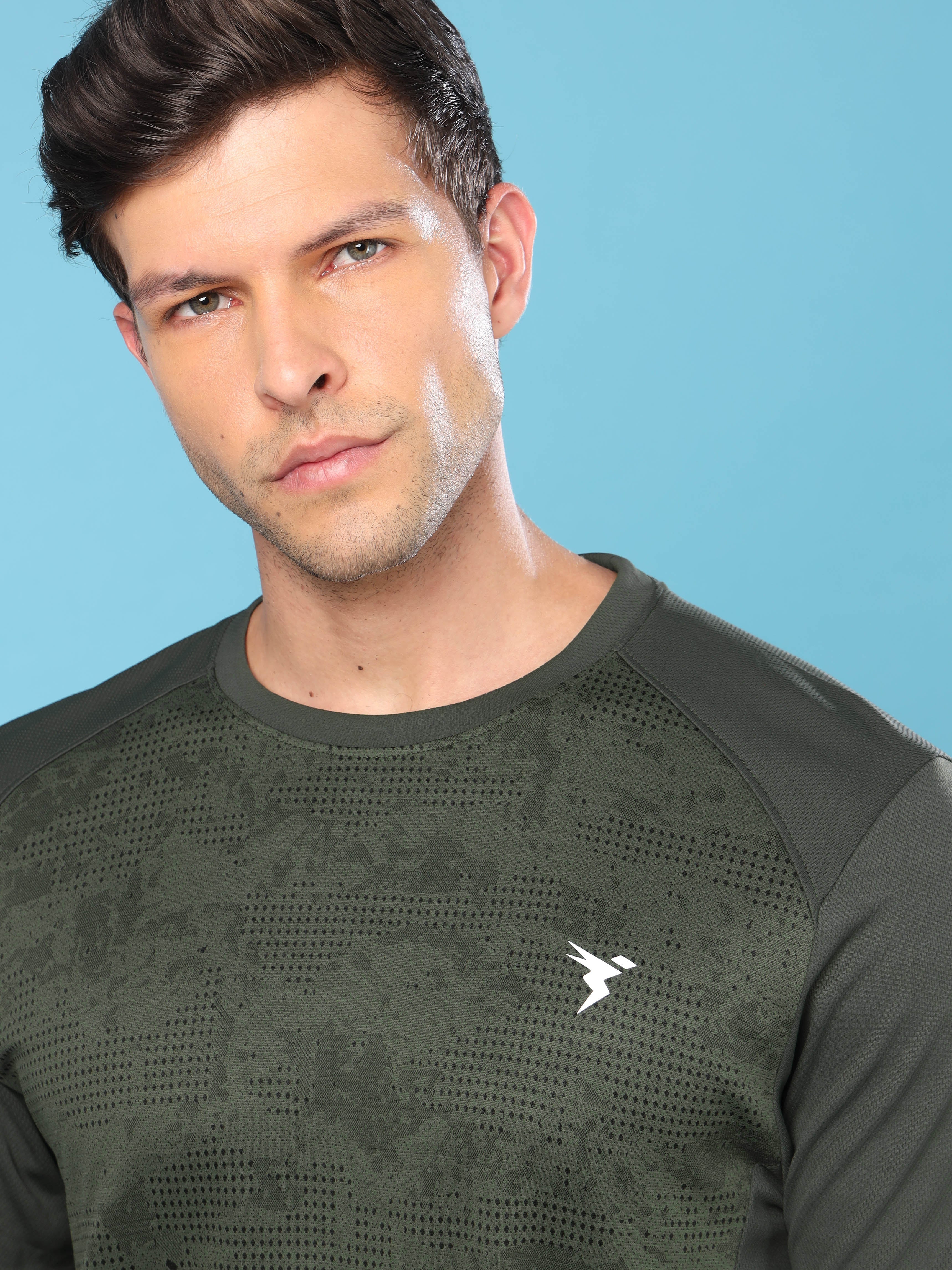 Men Slim Fit Crew Neck T-shirt with DOUBLE COOL - Image 6