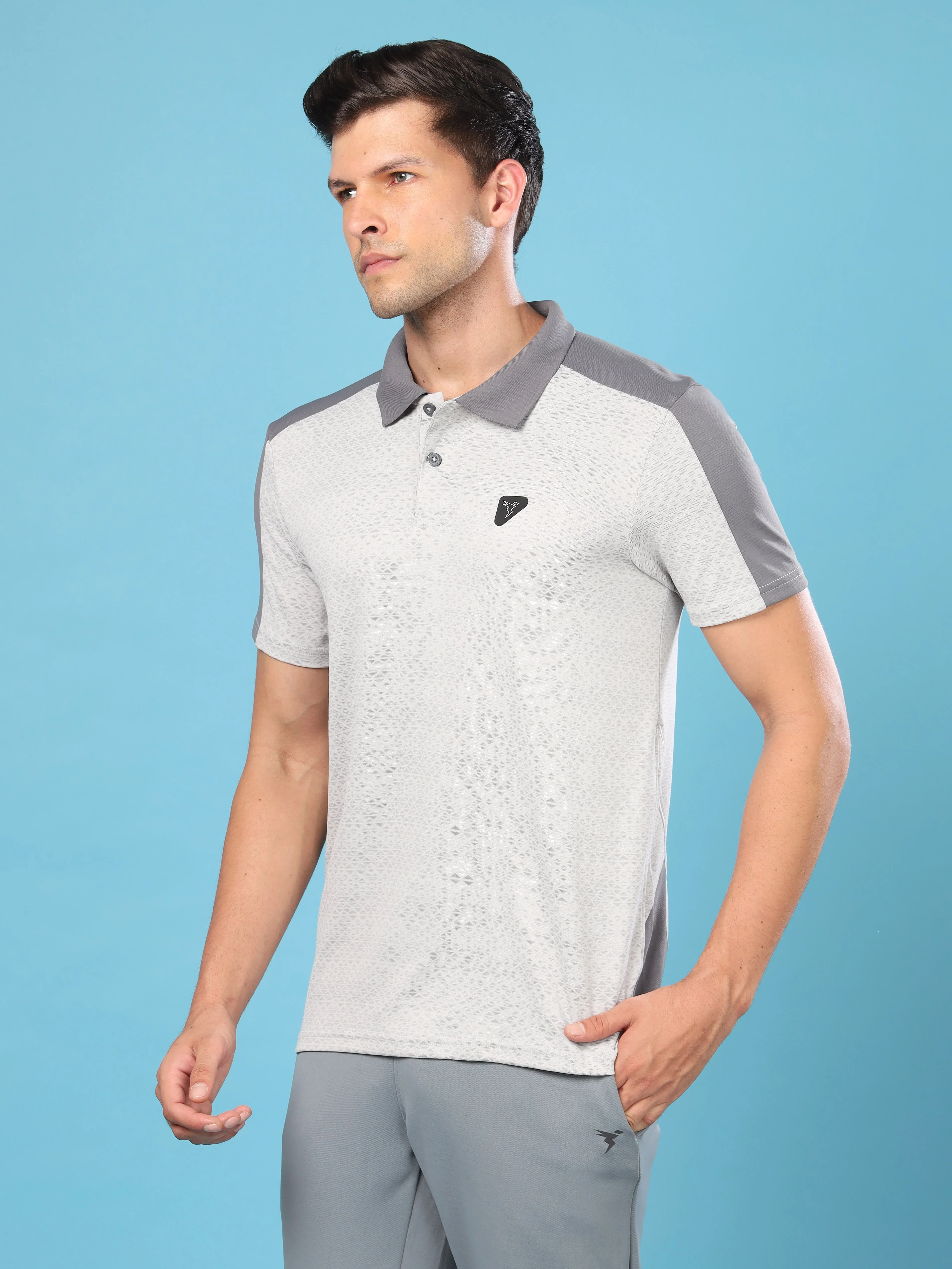 Men Slim Polo Neck T-shirt with DOUBLECOOL - Image 4