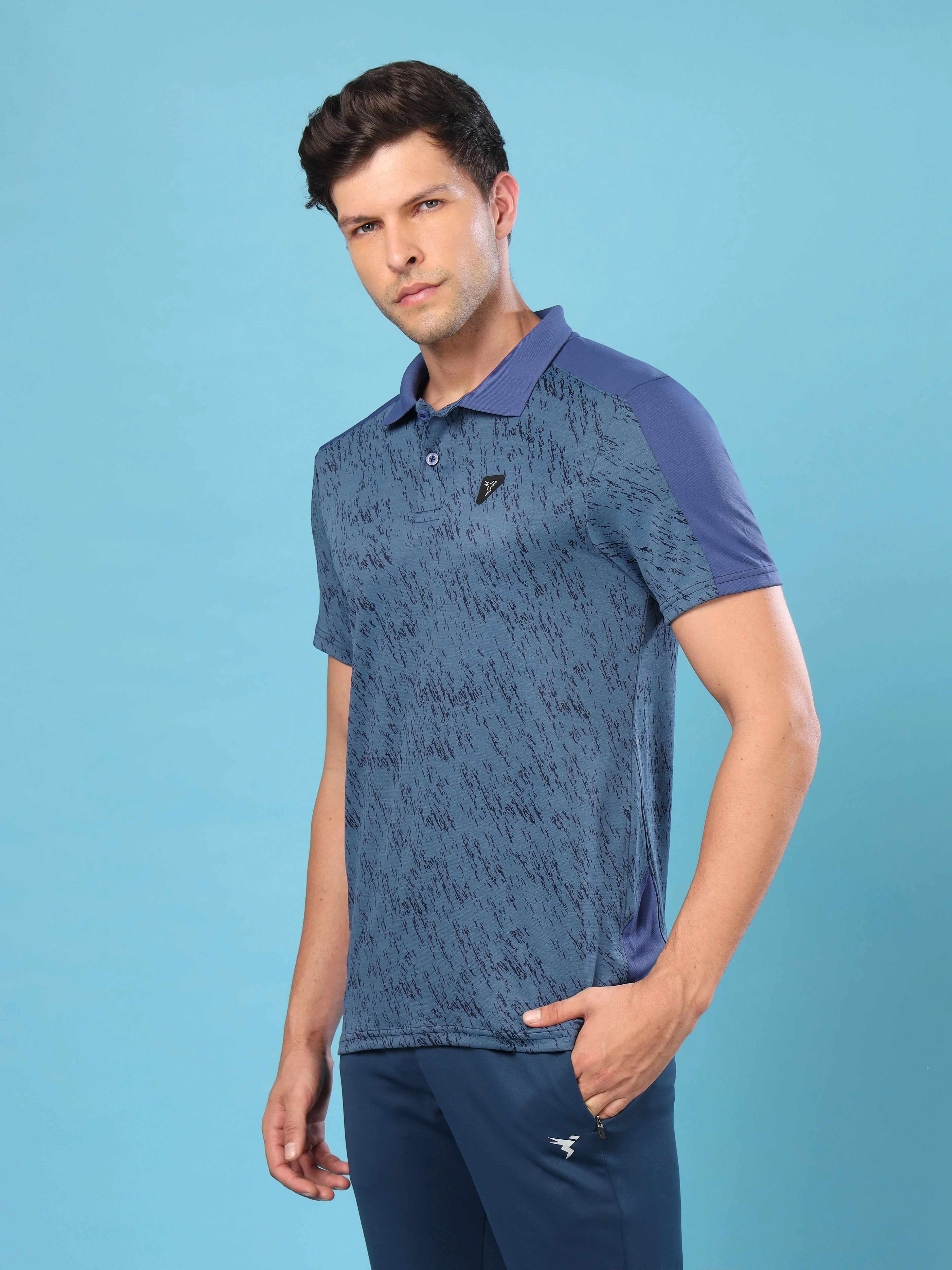 Men Slim Polo Neck T-shirt with DOUBLECOOL - Image 3