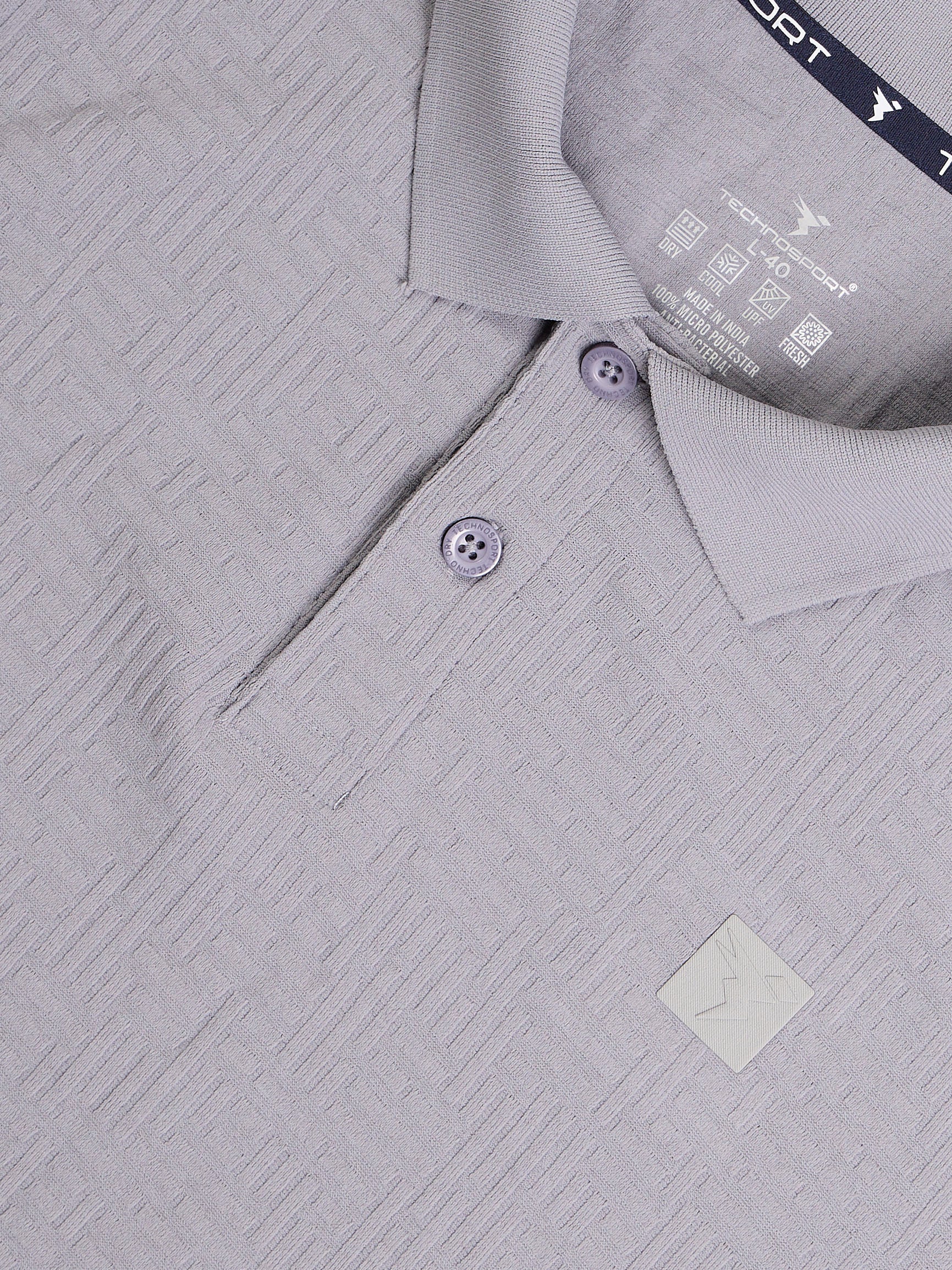 Men Jacquard Slim Fit Polo Sports T-shirt with COTFLEX - Image 7