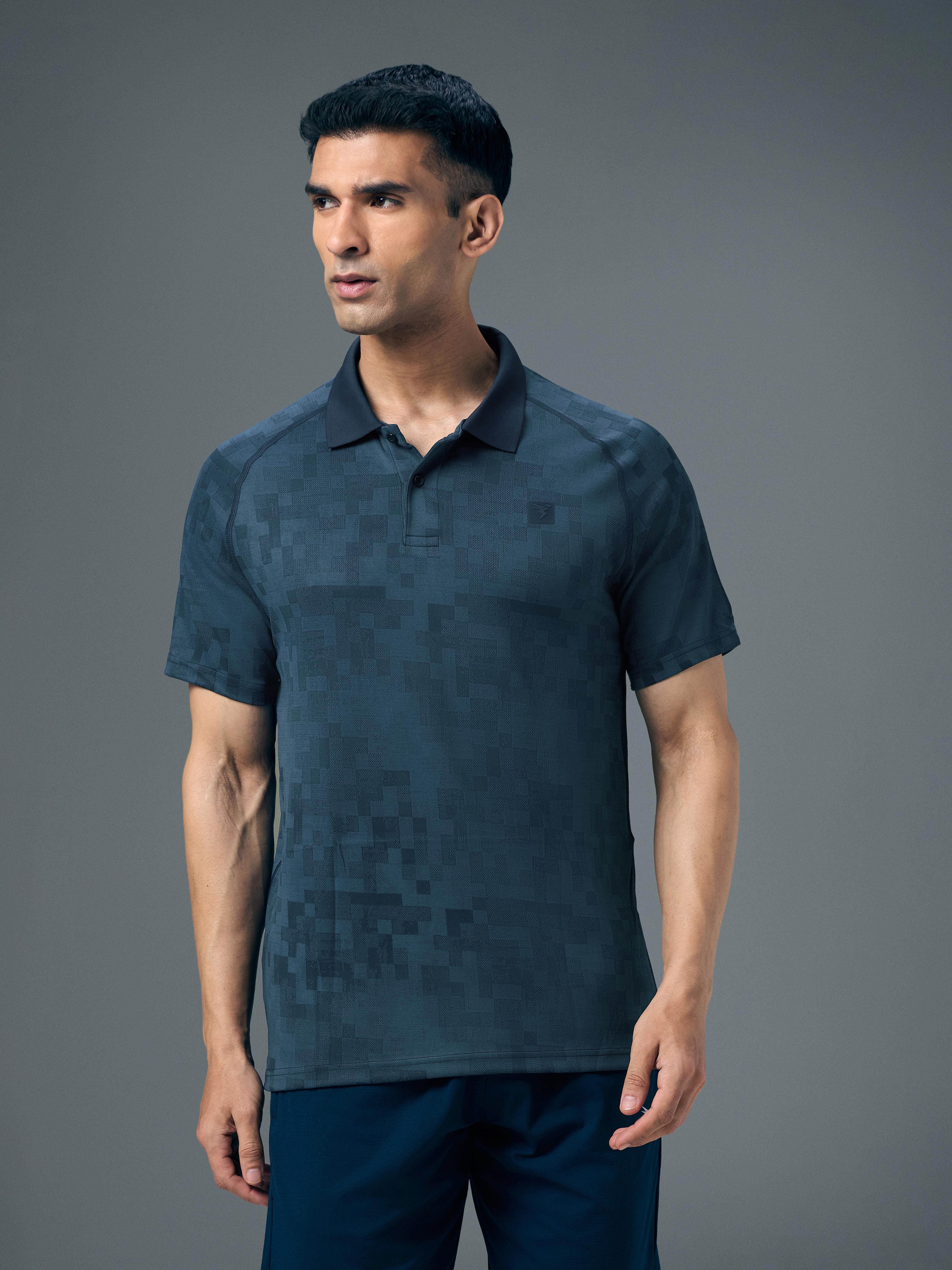 Men Slim Polo Neck T-shirt with DOUBLECOOL - Image 2