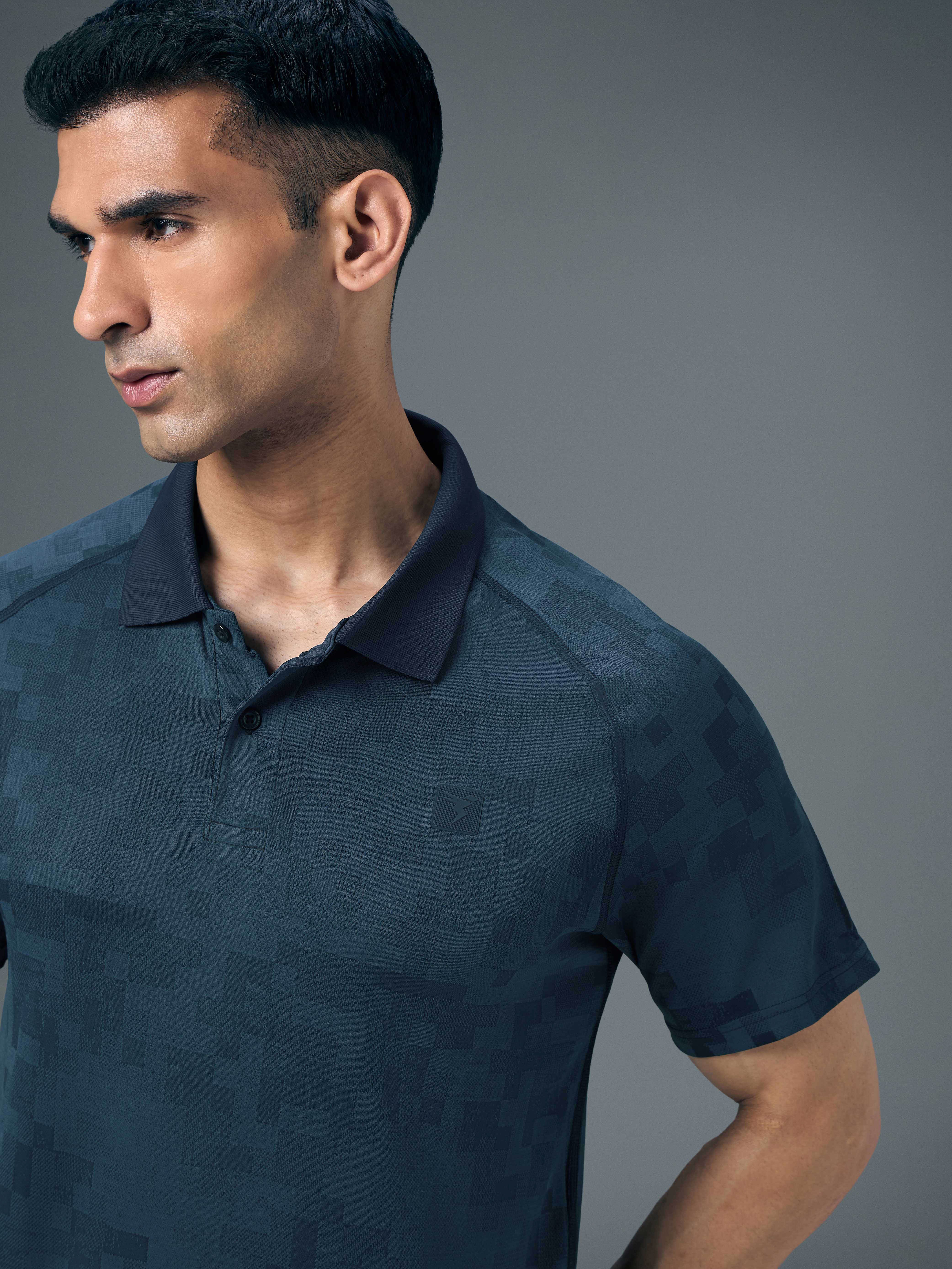 Men Slim Polo Neck T-shirt with DOUBLECOOL - Image 6