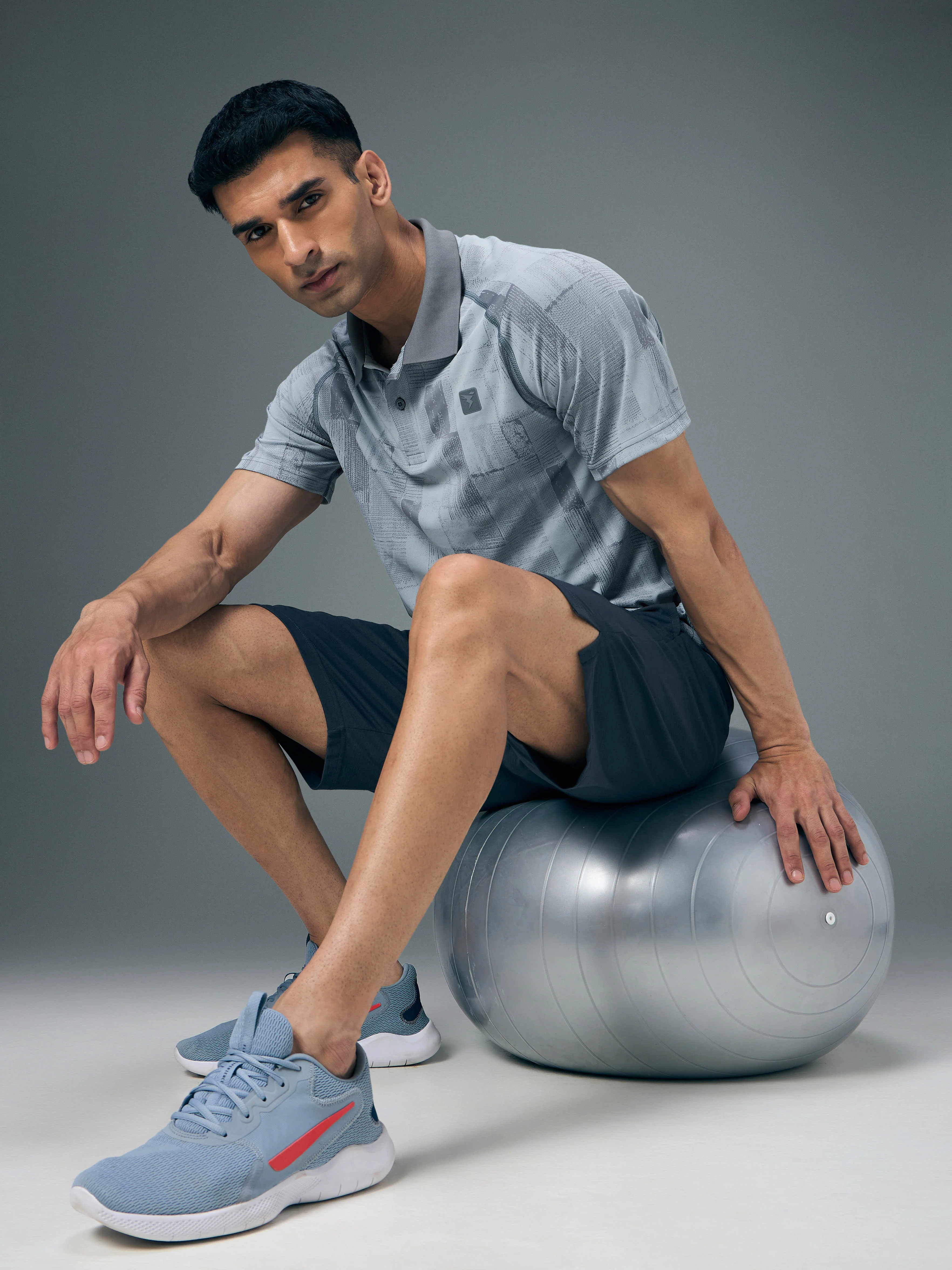 Men Slim Polo Neck T-shirt with DOUBLECOOL