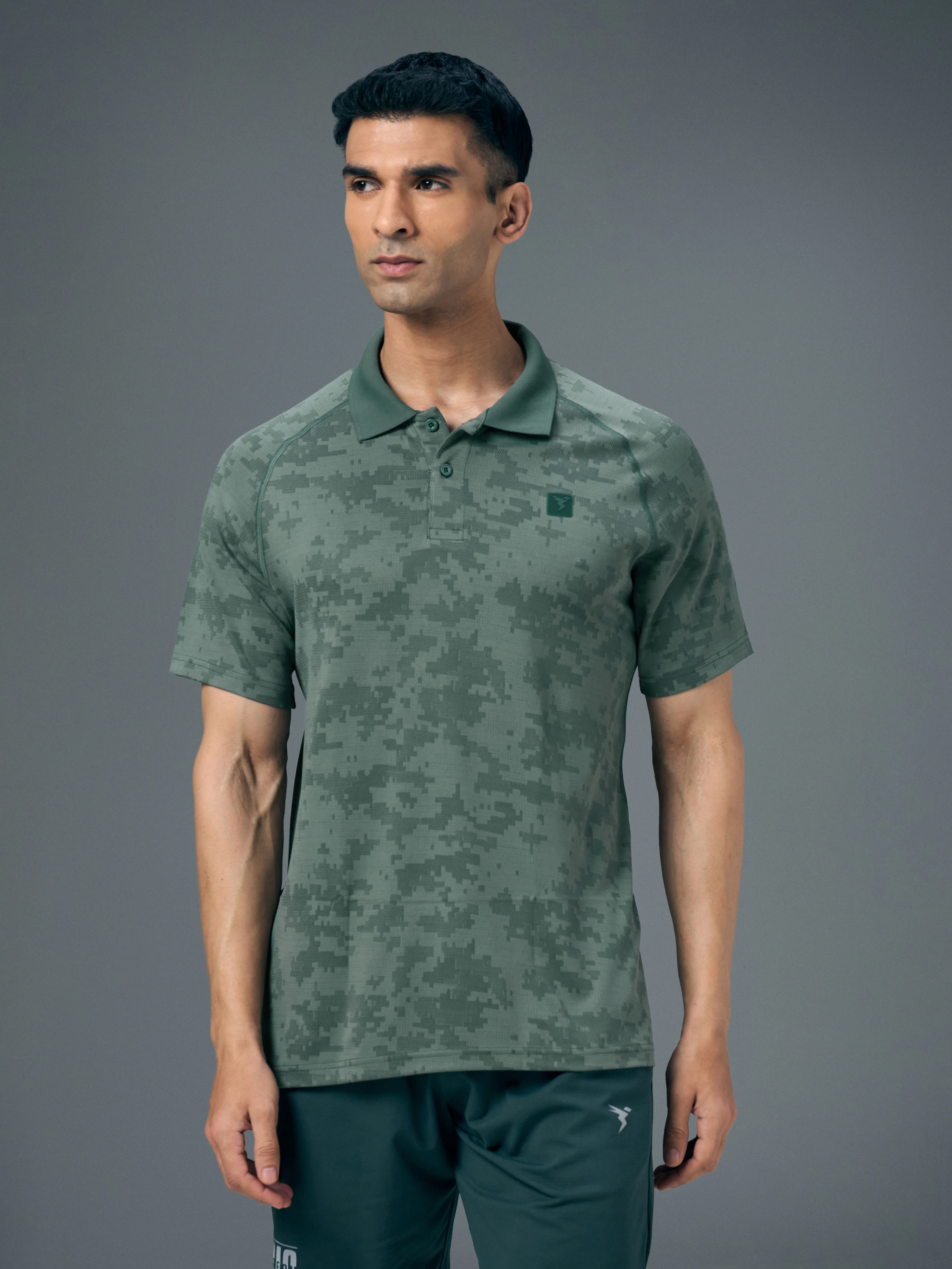 Men Slim Polo Neck T-shirt with DOUBLECOOL - Image 2
