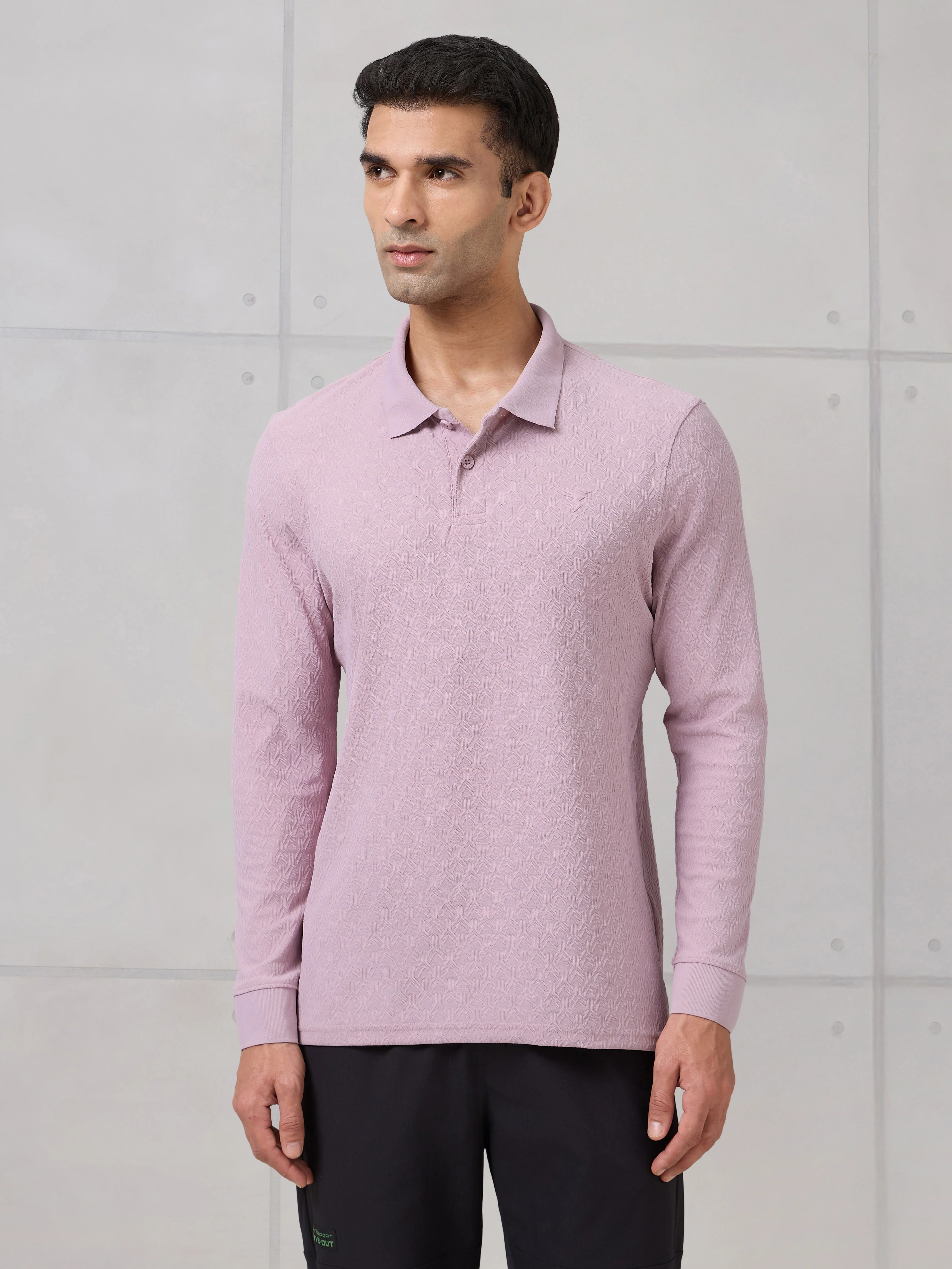 Men Solid Active Out Polo Neck T-shirt with COTFLEX - Image 2