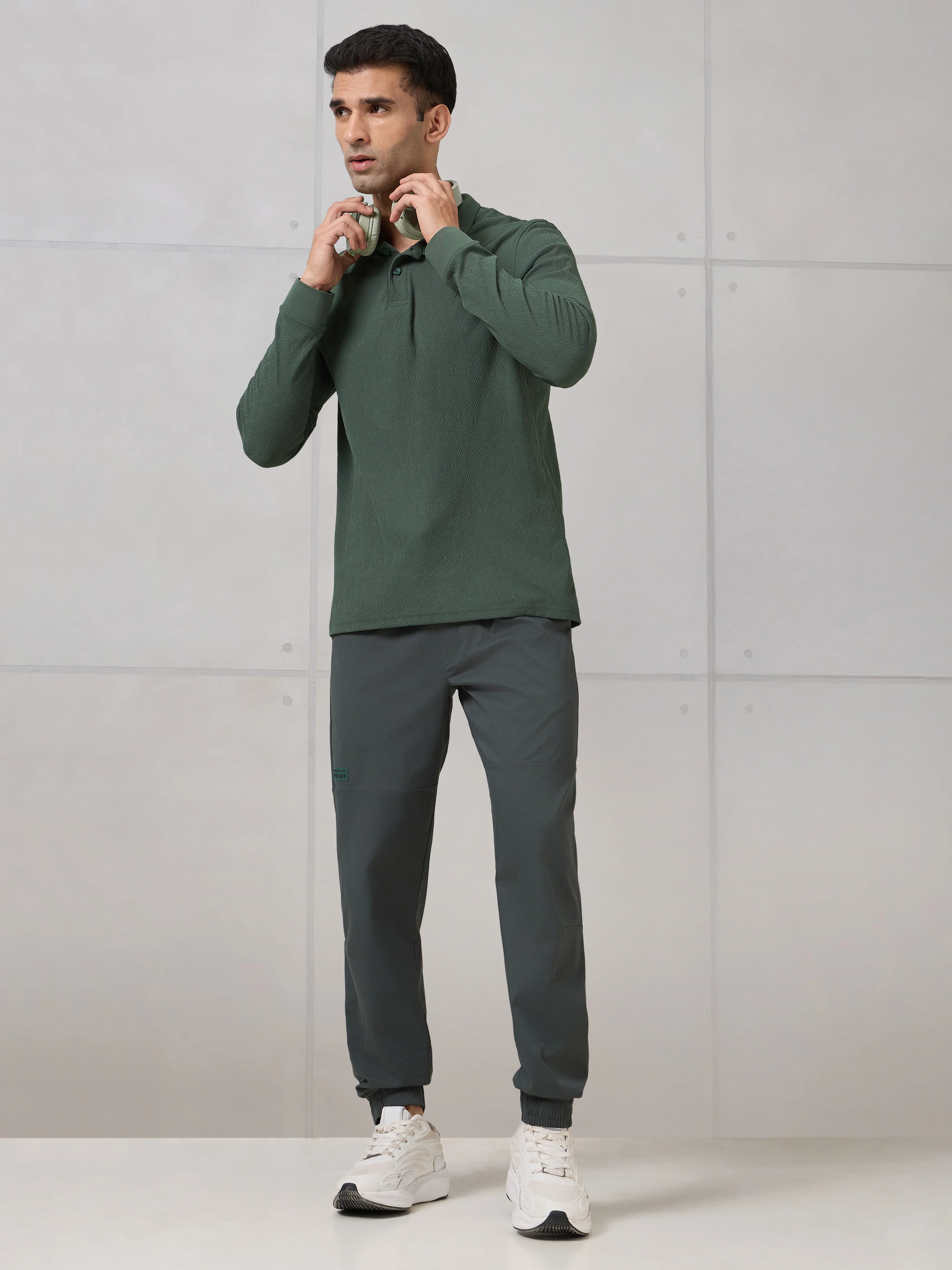 Men Solid Active Out Polo Neck T-shirt with COTFLEX - Image 5