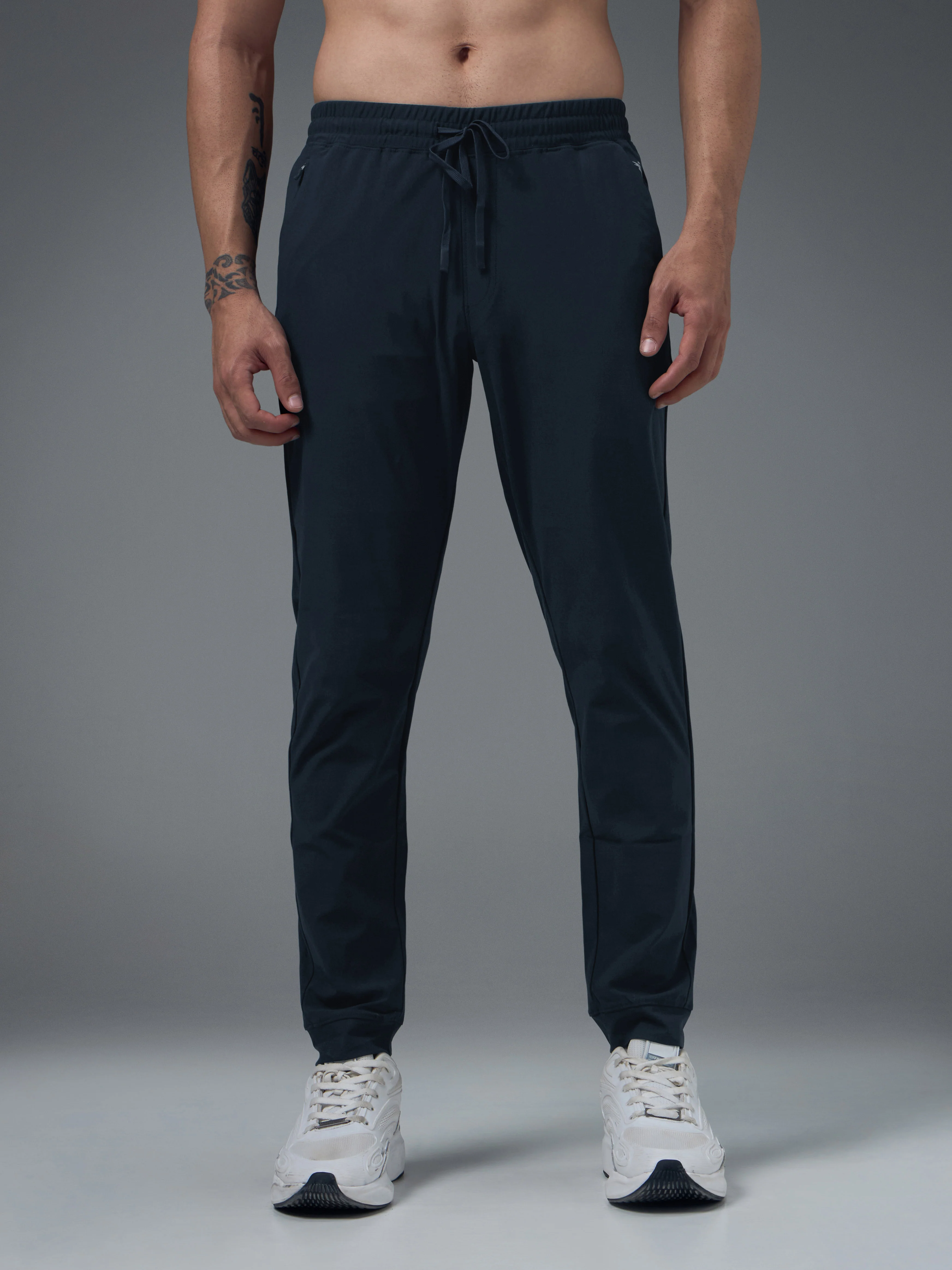 Men Solid Regular Fit Joggers Pants with DURACOOL+ - Image 2
