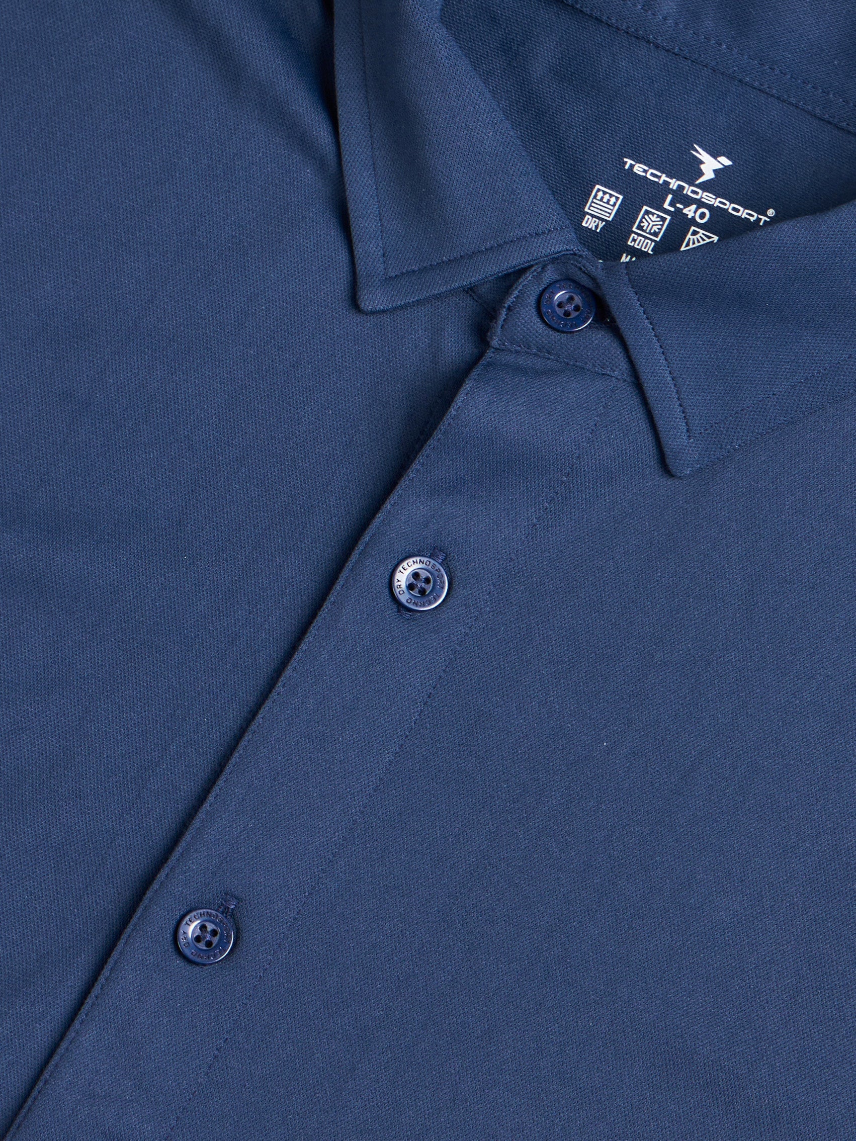 Men Solid Regular Fit Spread Collar Shirt with TECHNO COOL+ - Image 6