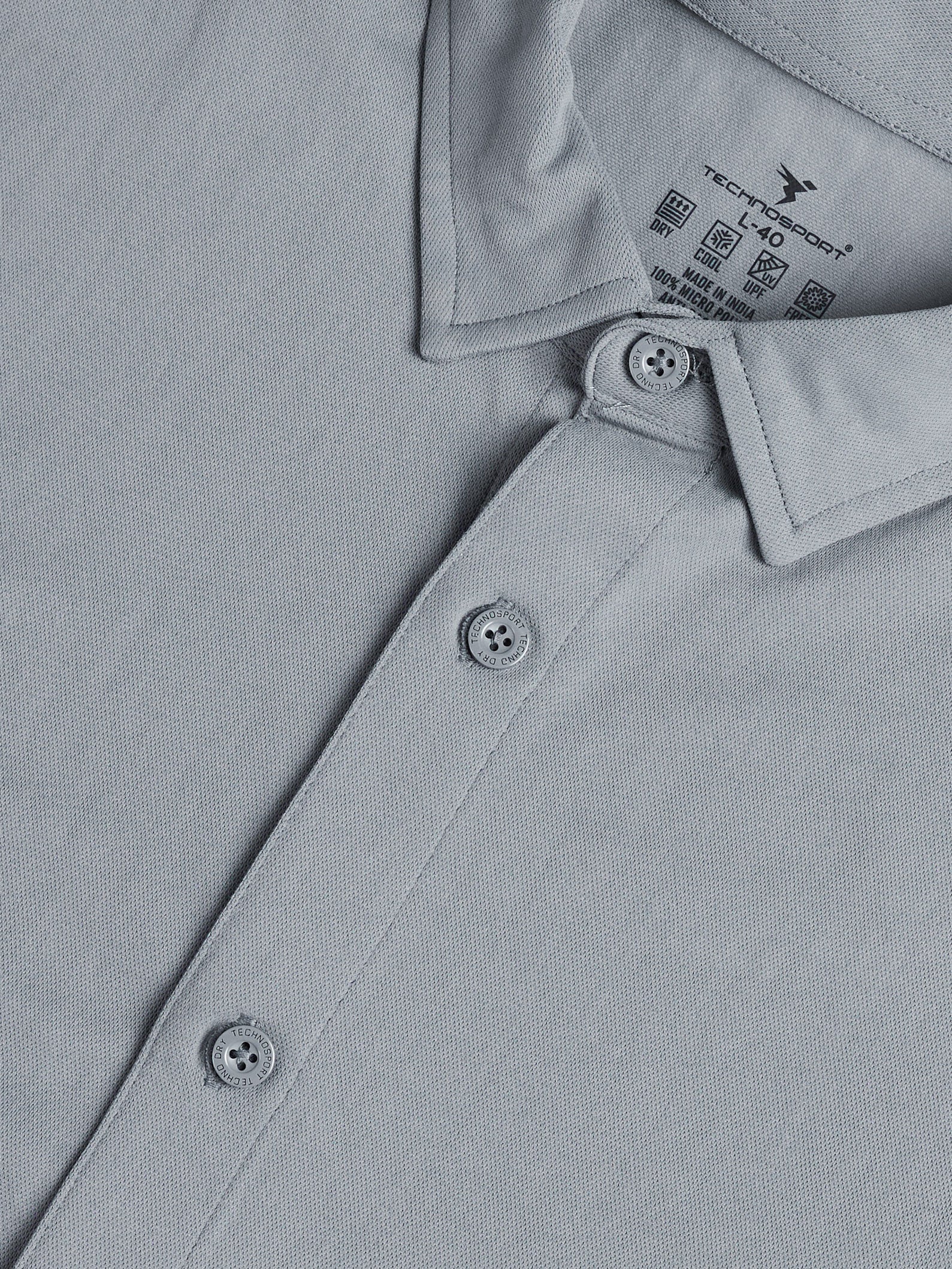Men Solid Regular Fit Spread Collar Shirt with TECHNO COOL+ - Image 7