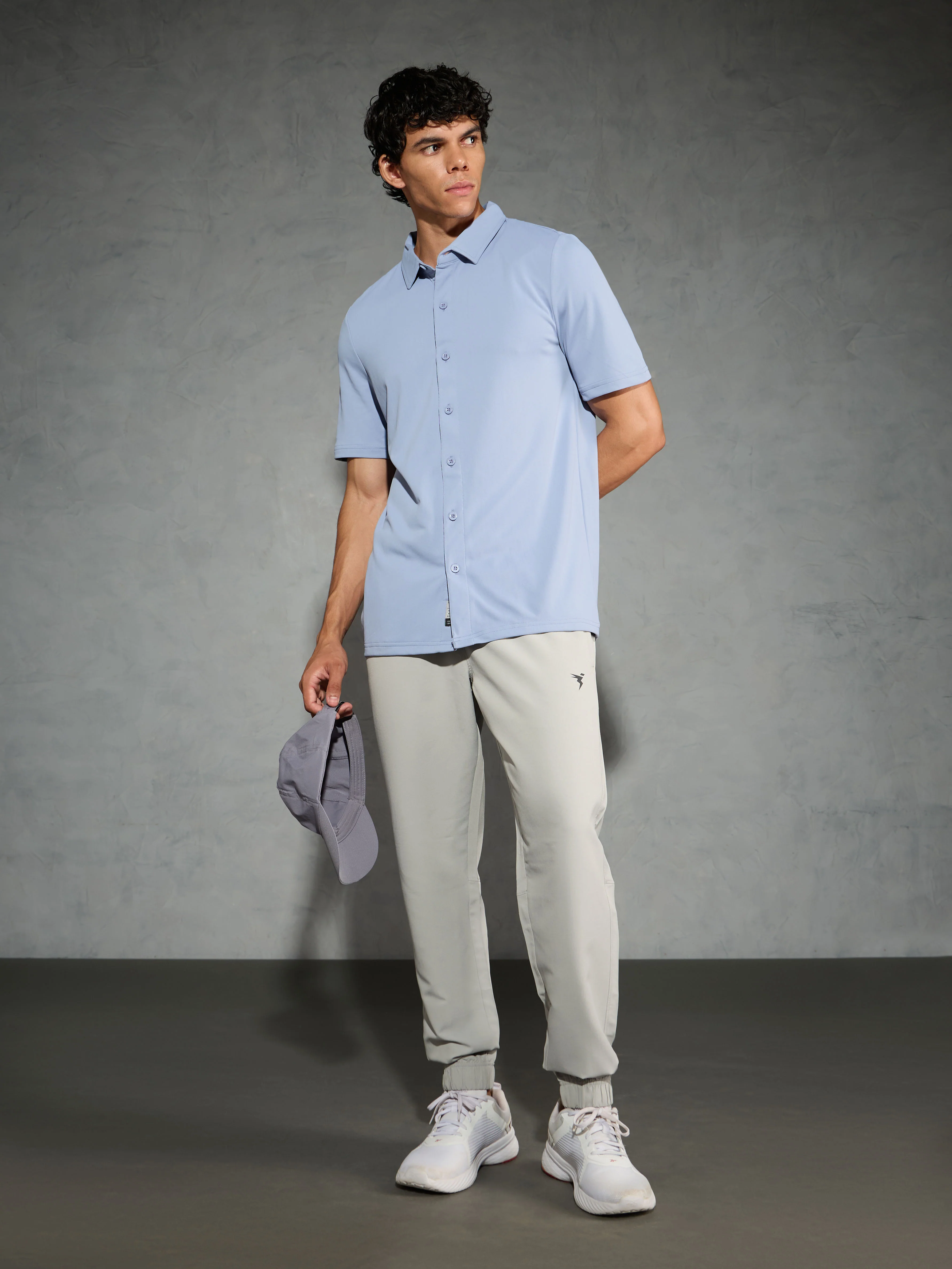 Men Solid Regular Fit Spread Collar Shirt with TECHNO COOL+ - Image 5