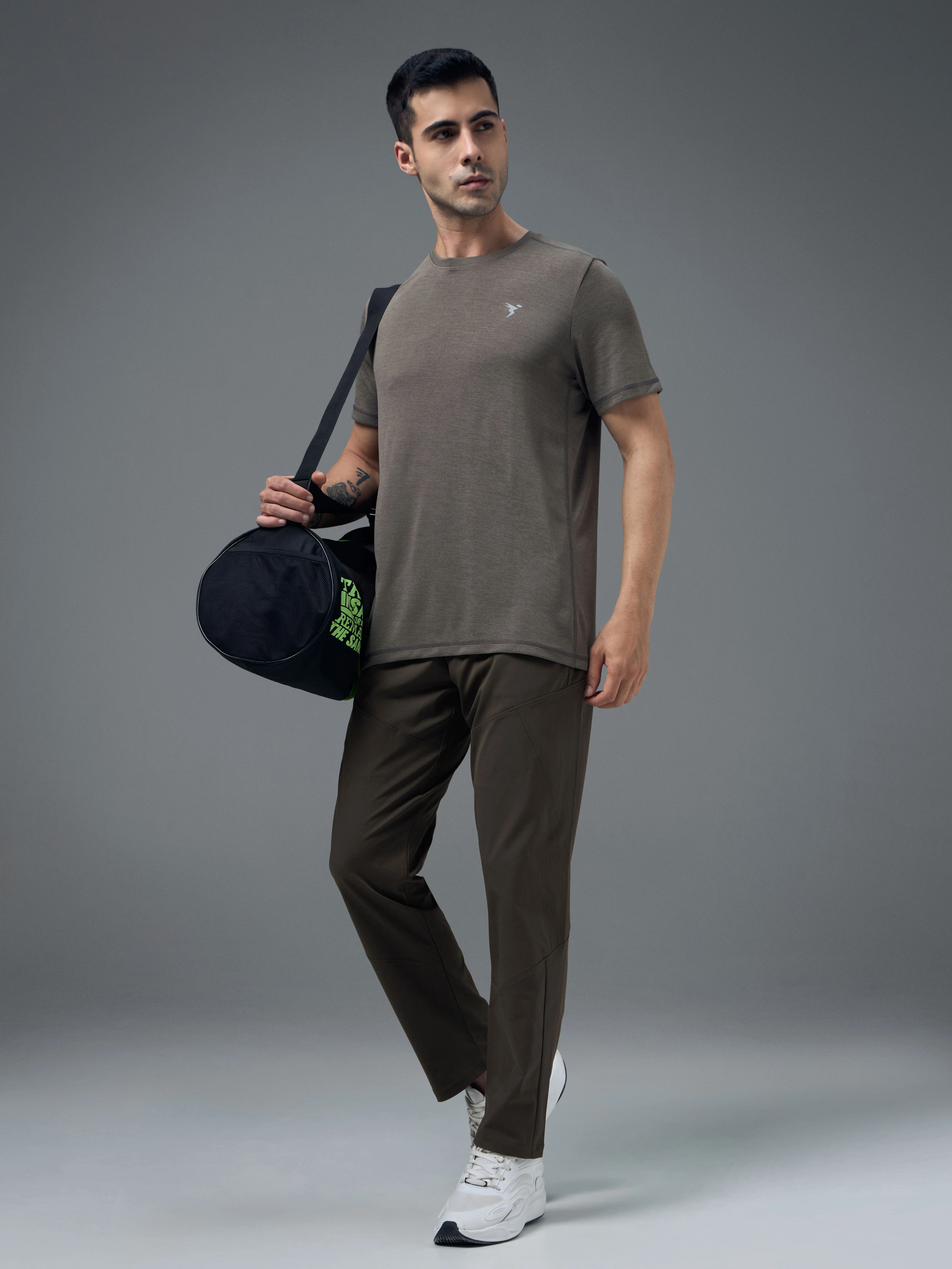 Men Solid Regular Fit Trackpants with TS FLEXI - Image 4