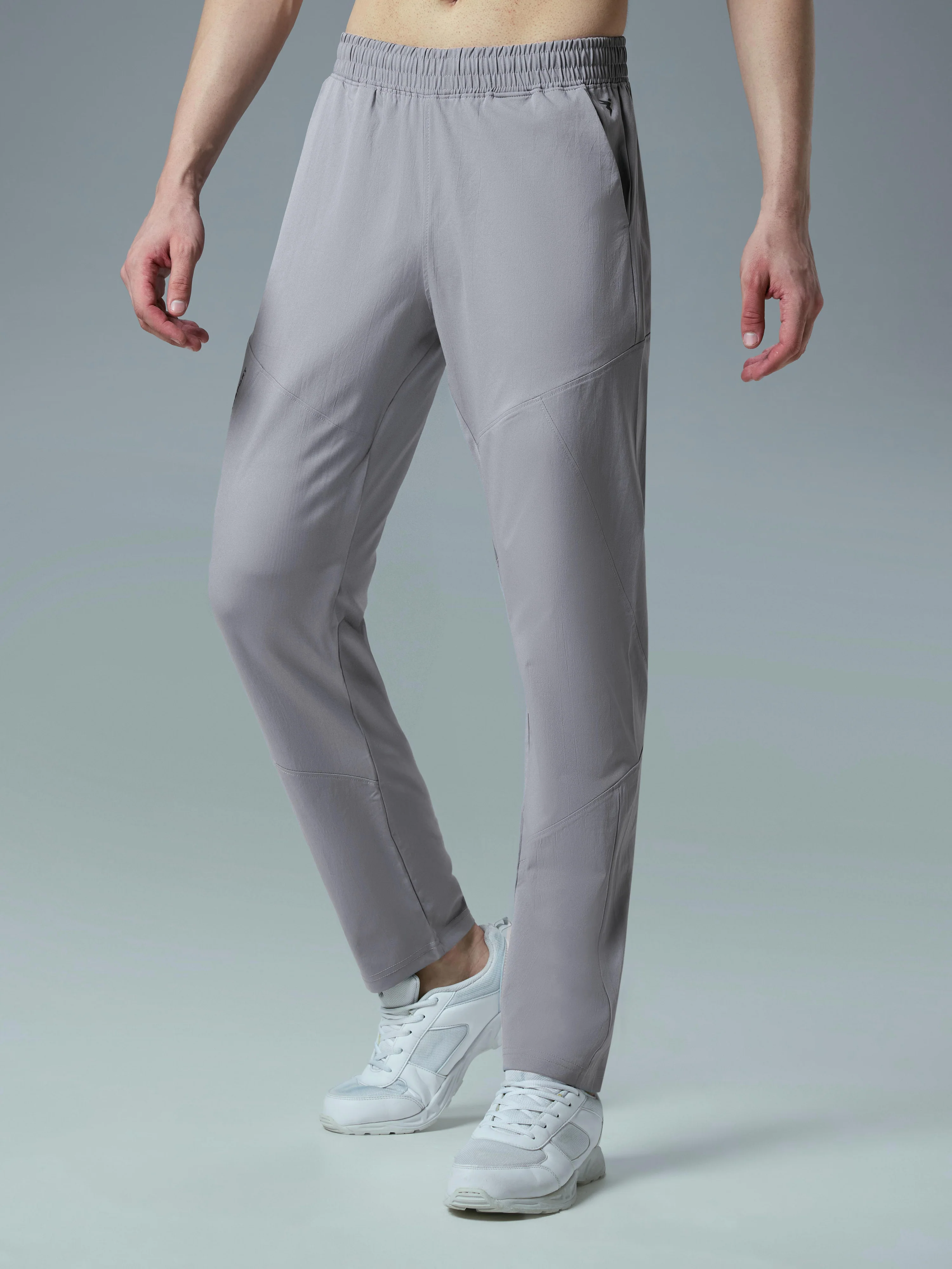 Men Solid Regular Fit Trackpants with TS FLEXI