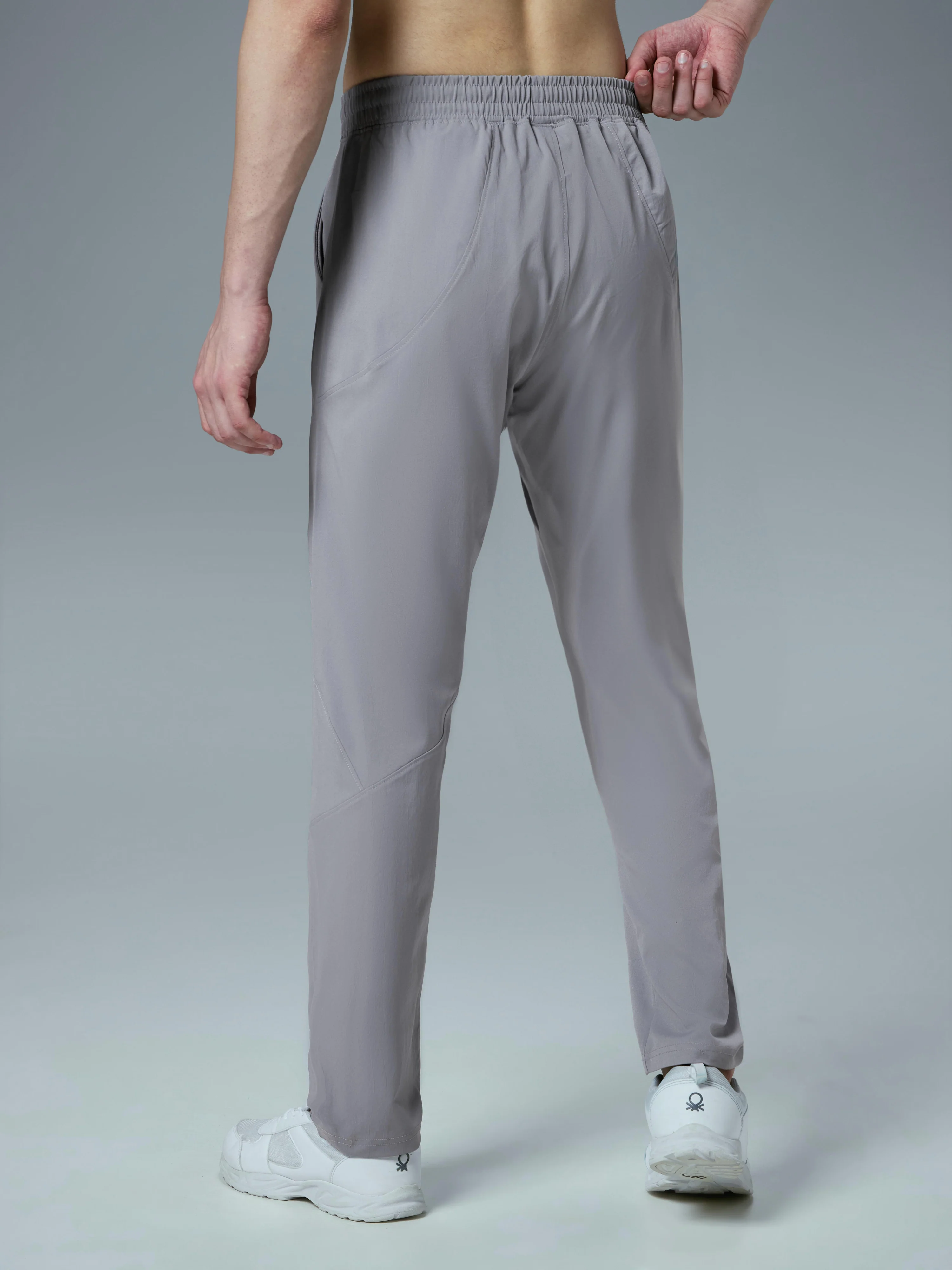 Men Solid Regular Fit Trackpants with TS FLEXI - Image 3