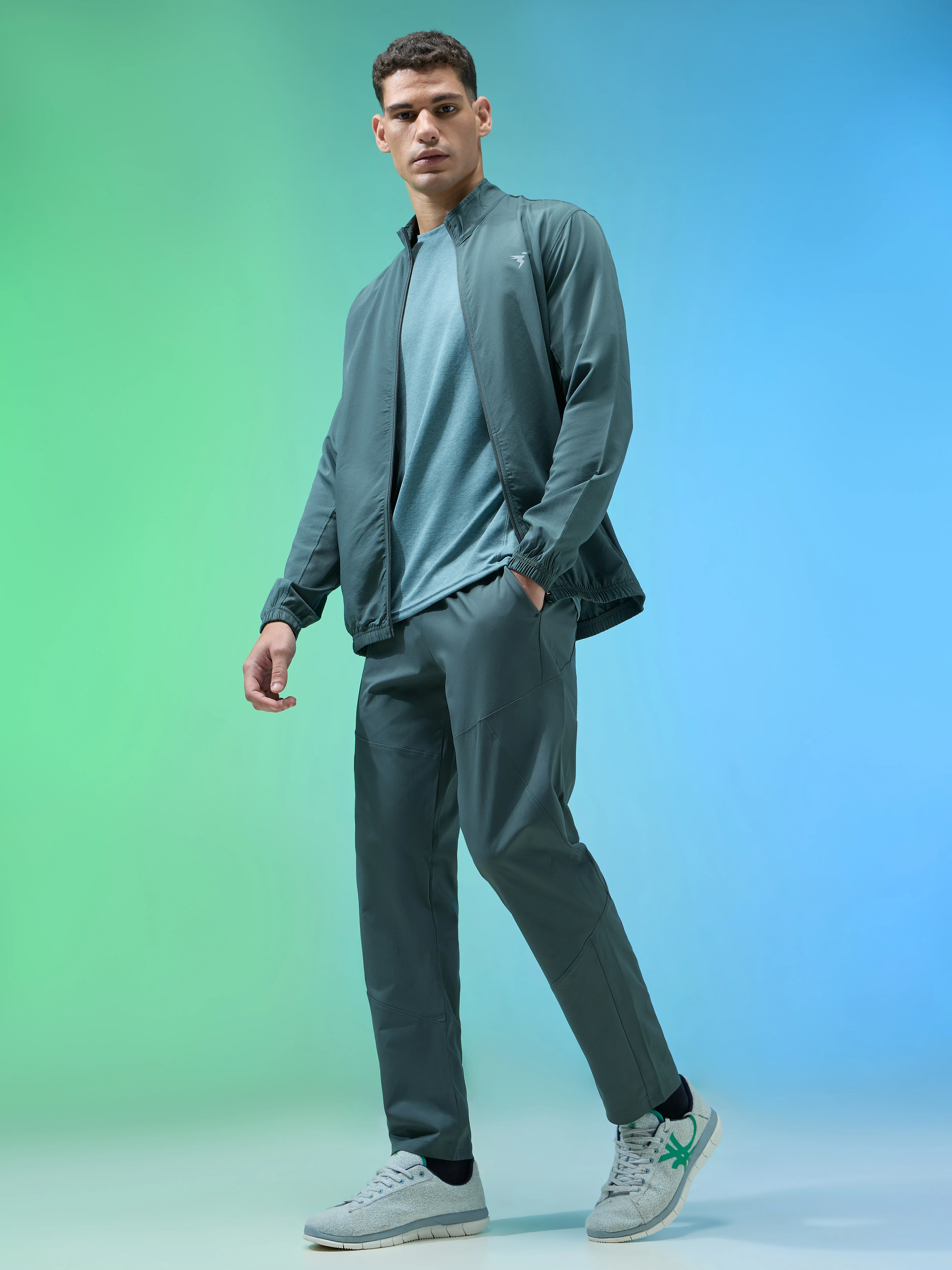 Men Solid Regular Fit Trackpants with TS FLEXI - Image 5