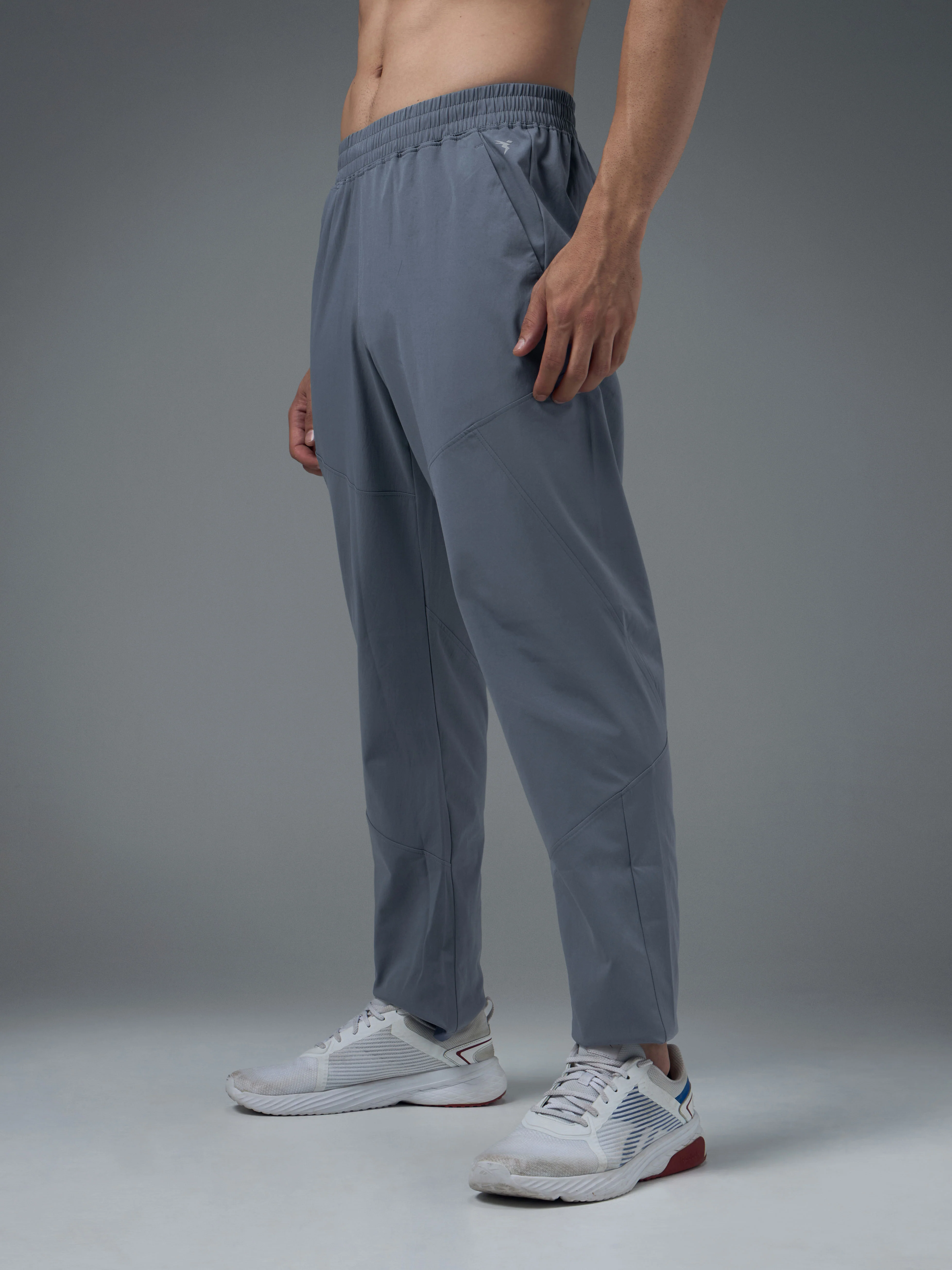 Men Solid Regular Fit Trackpants with TS FLEXI - Image 3