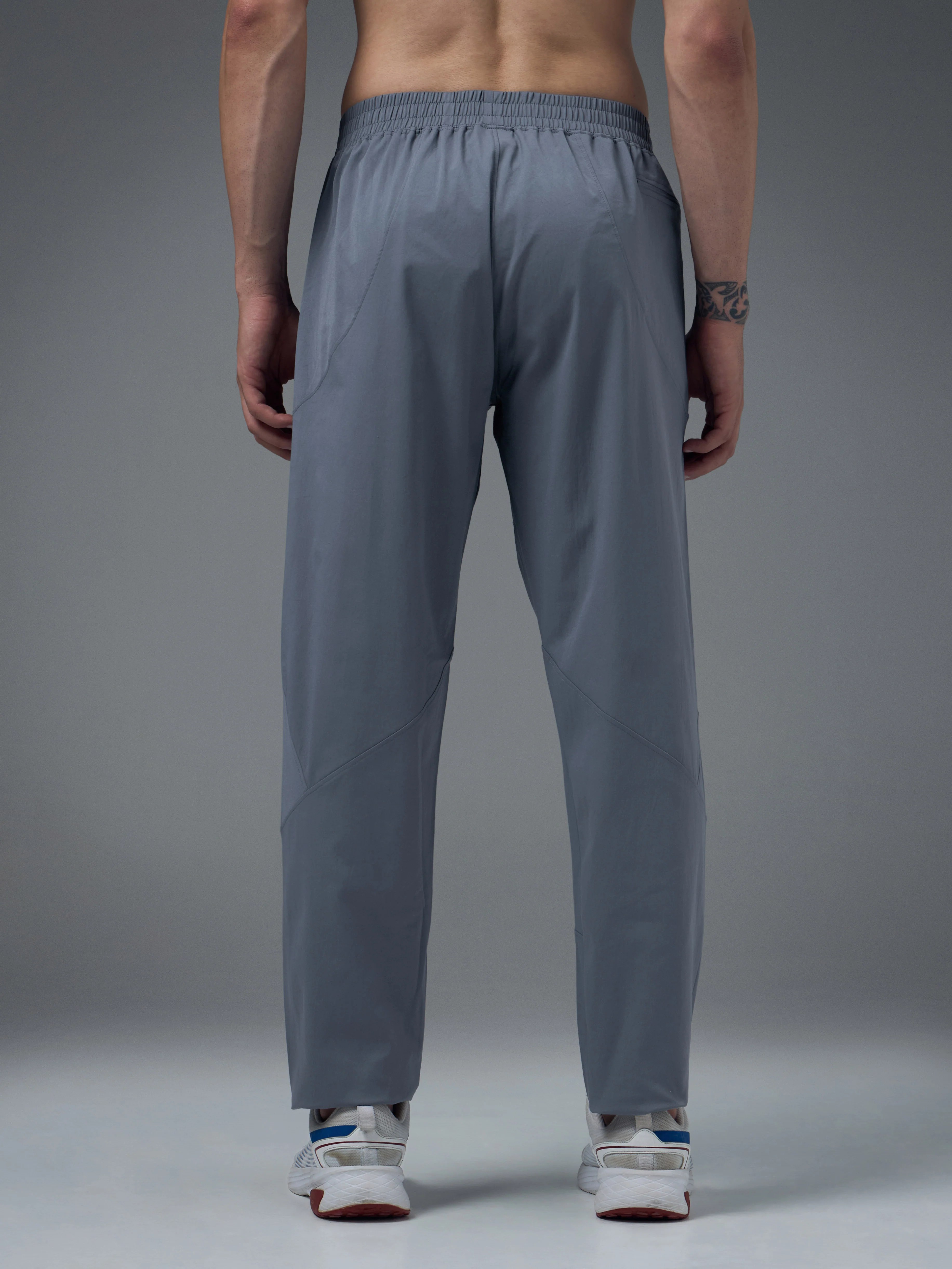 Men Solid Regular Fit Trackpants with TS FLEXI - Image 4