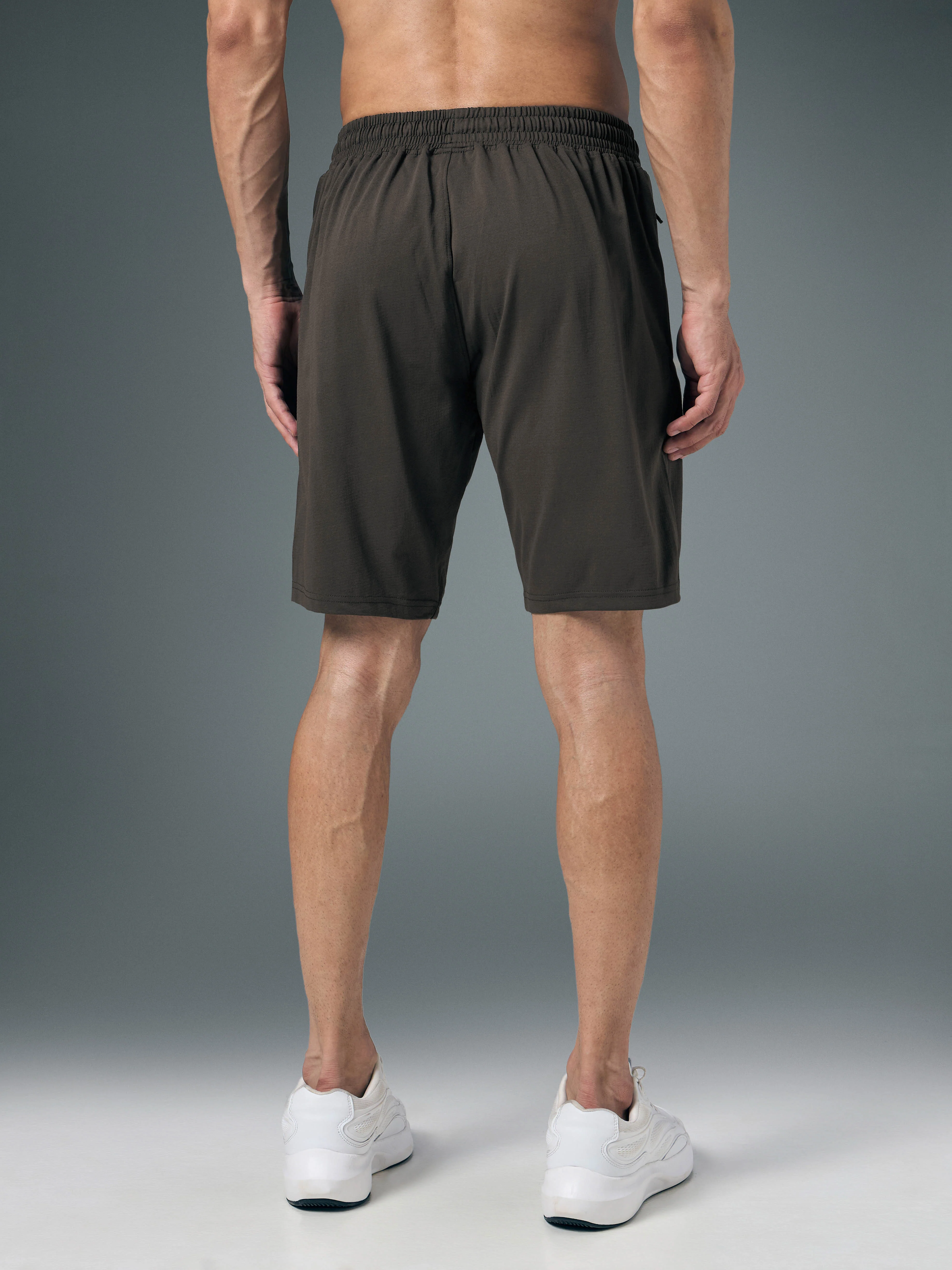 Men Solid Relax Fit Shorts with ELASTO LITE - Image 2