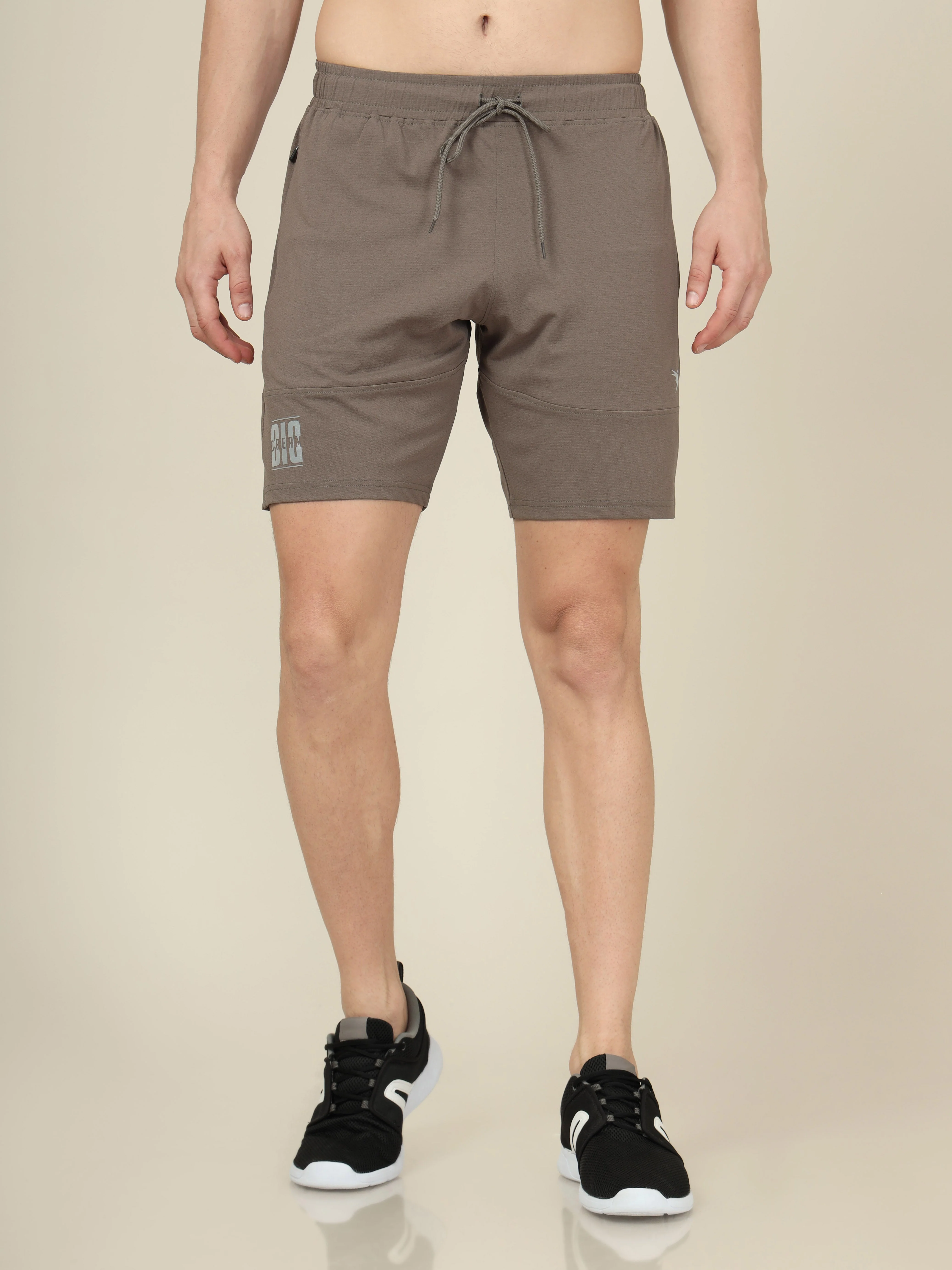 Men Solid Relax Fit Shorts with ELASTO LITE
