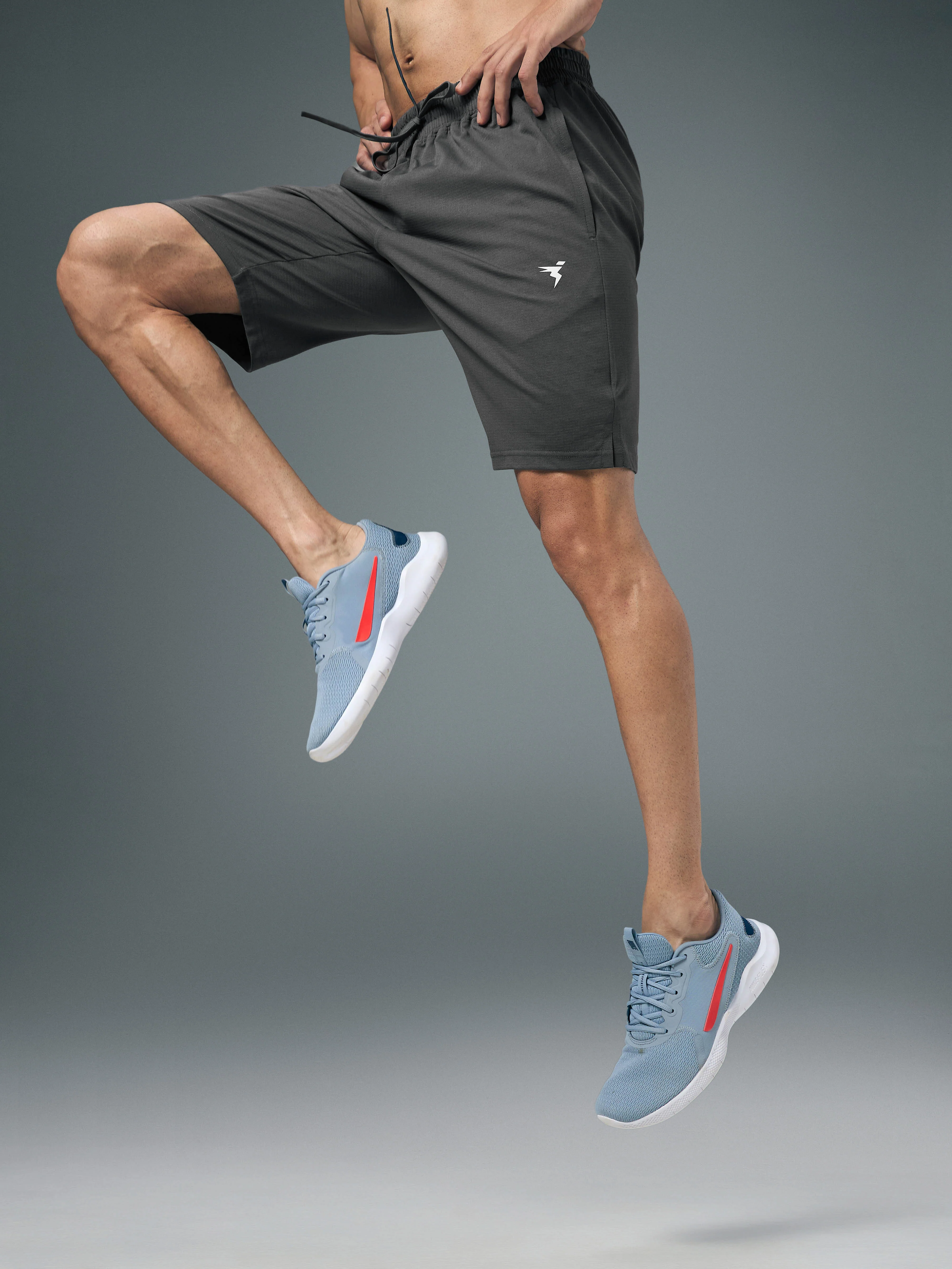 Men Solid Relax Fit Shorts with ELASTO LITE