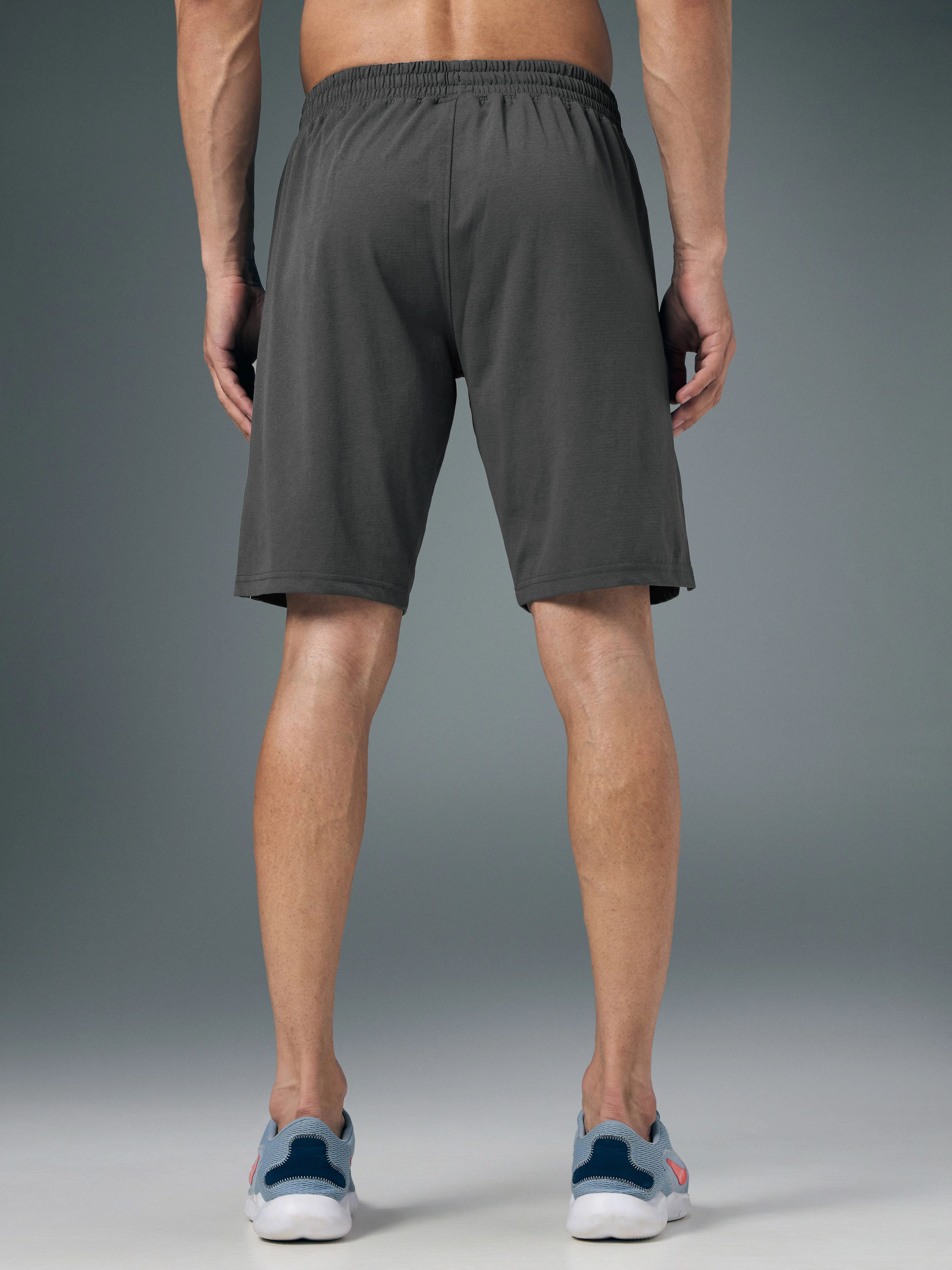 Men Solid Relax Fit Shorts with ELASTO LITE - Image 3