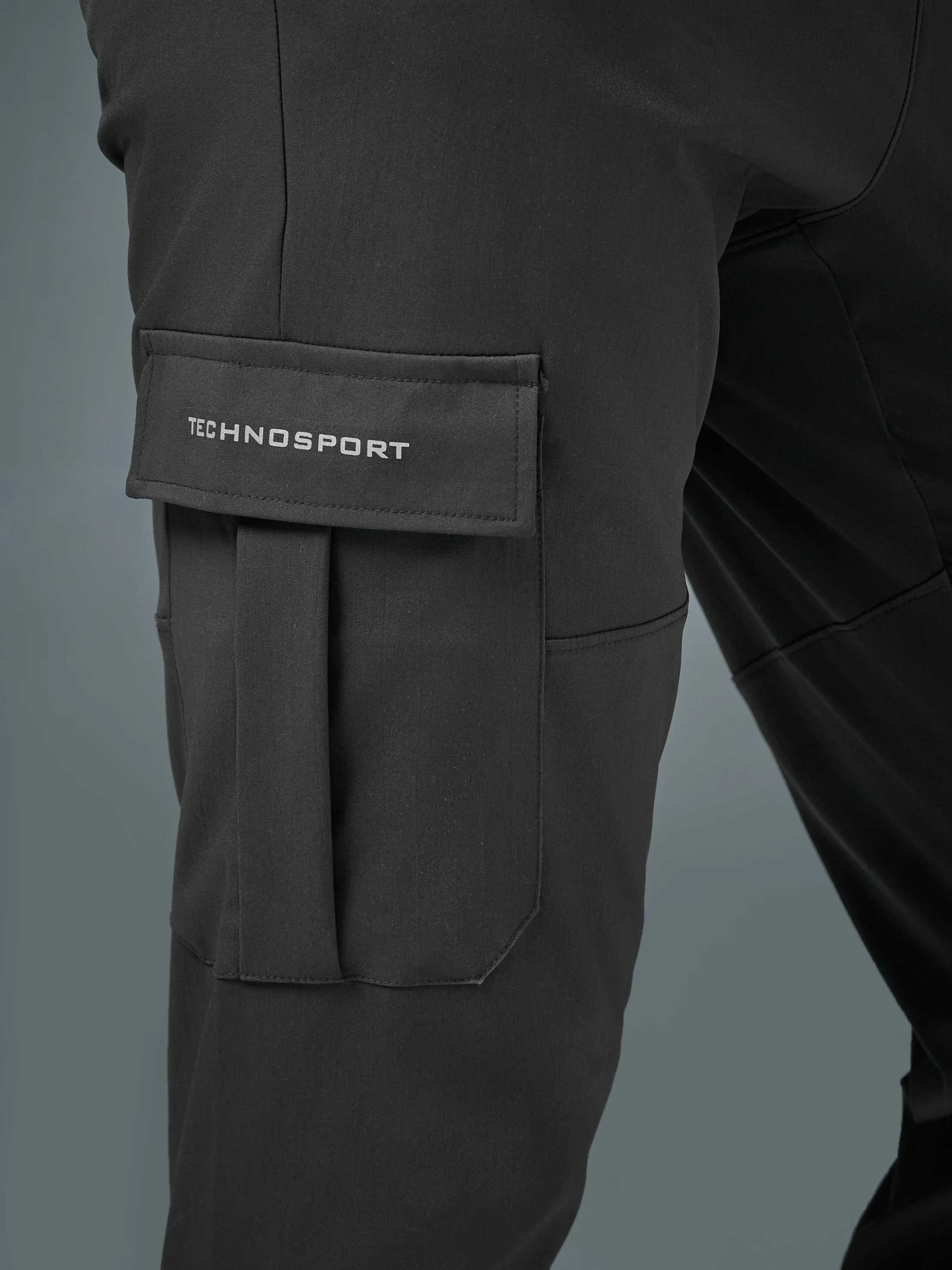 Men Solid Relax Fit Sports Cargo Trackpants with TS FLEXI - Image 7