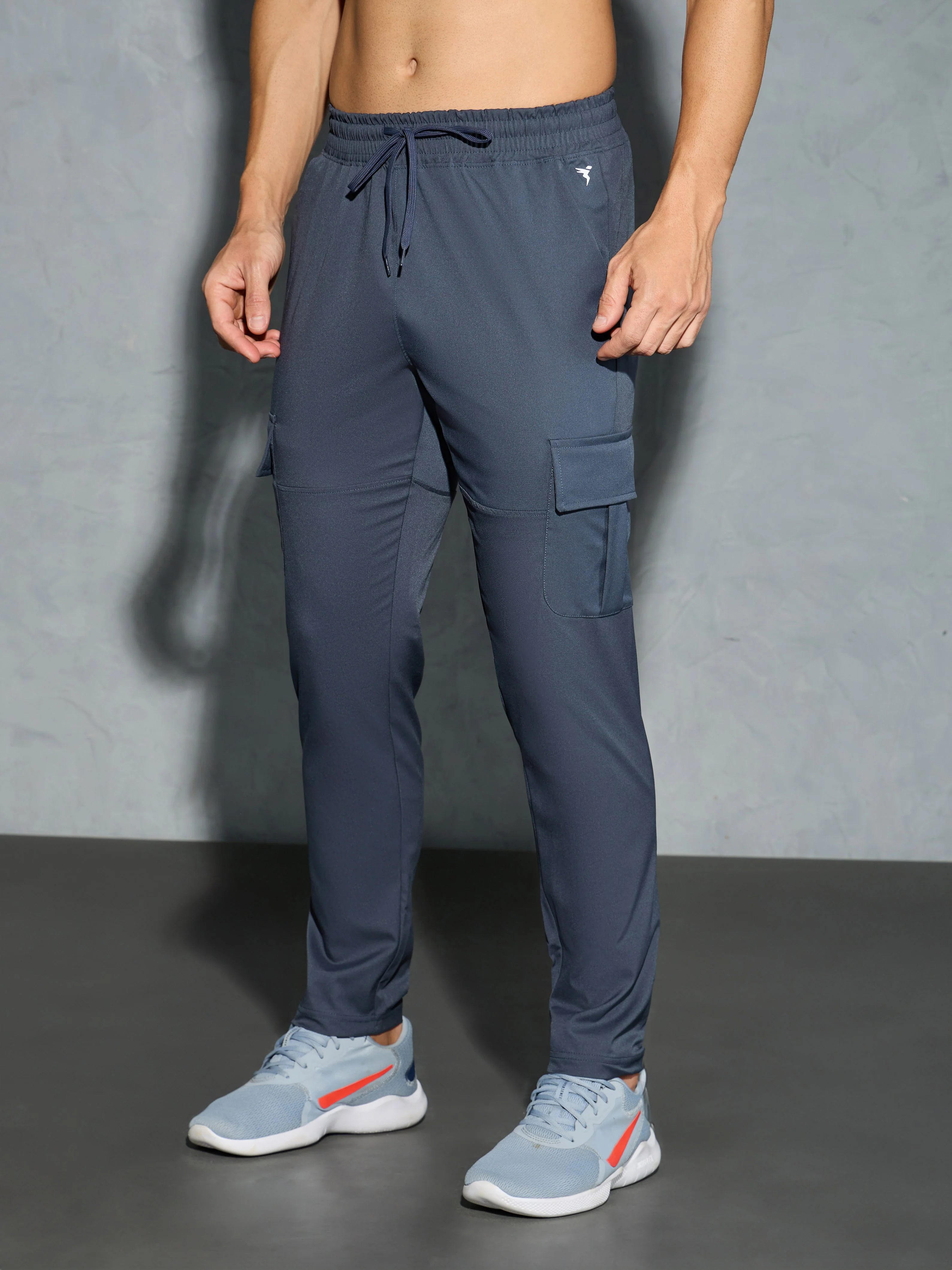 Men Solid Relax Fit Sports Cargo Trackpants with TS FLEXI - Image 4