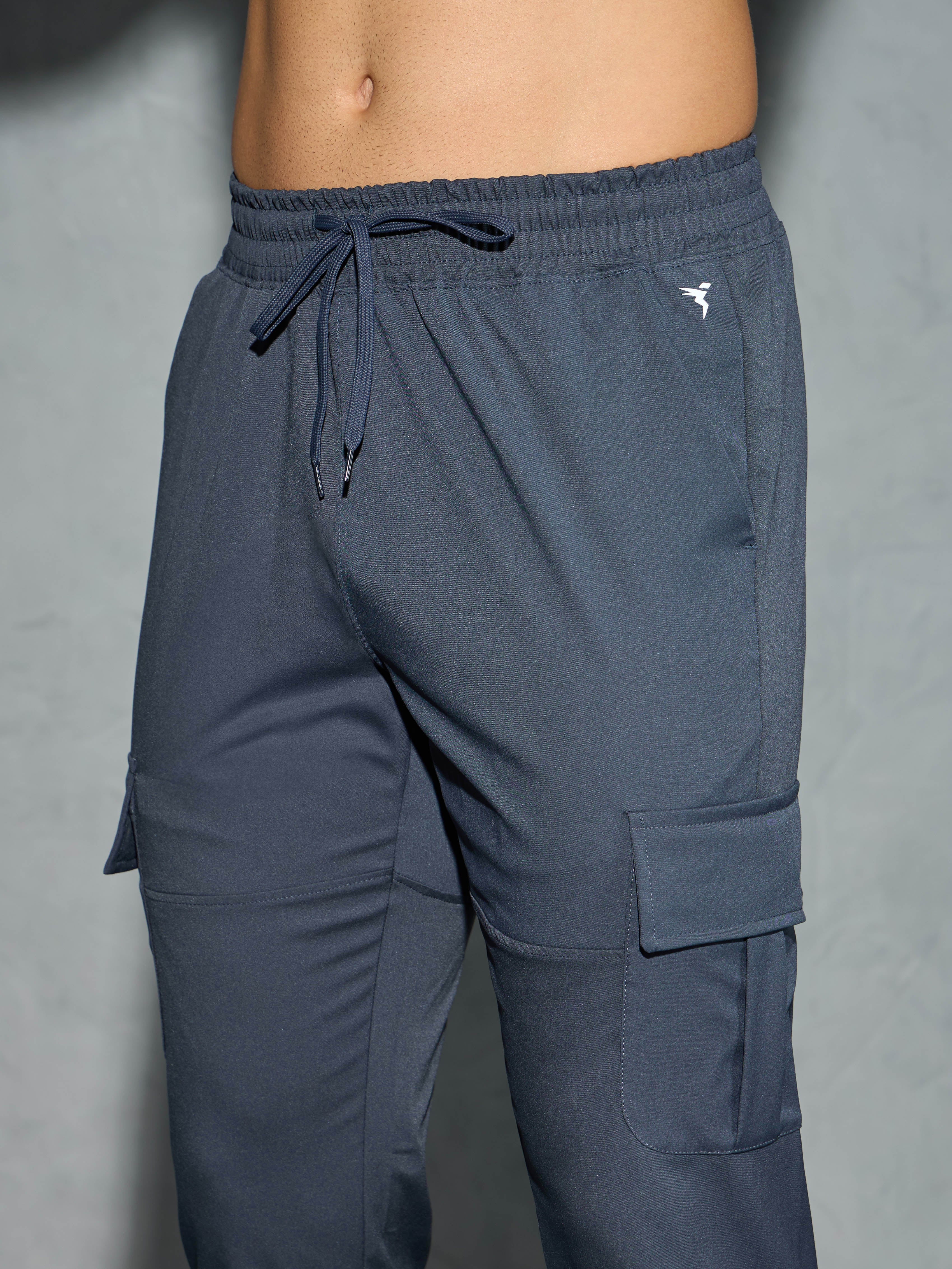 Men Solid Relax Fit Sports Cargo Trackpants with TS FLEXI - Image 6