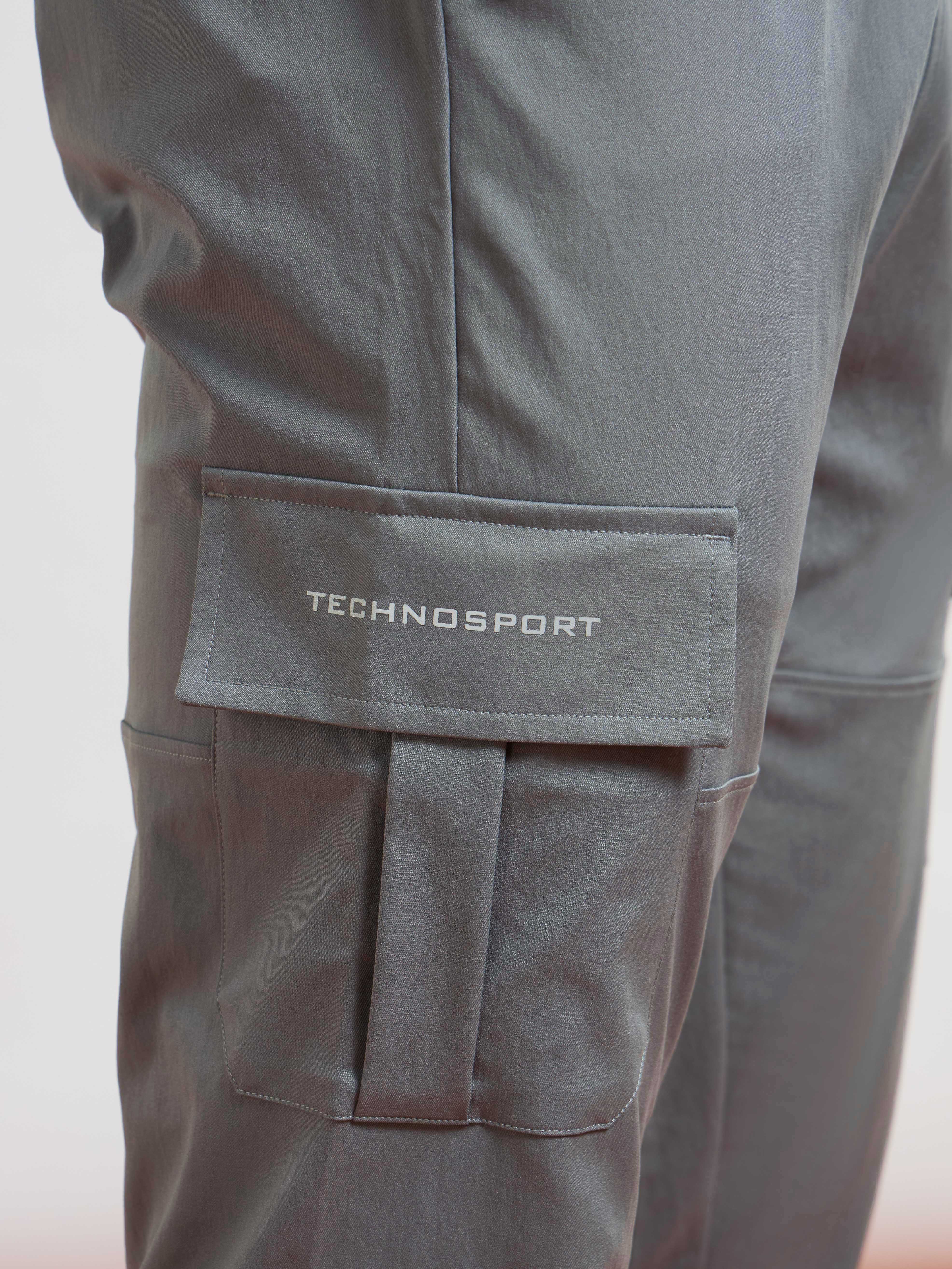 Men Solid Relax Fit Sports Cargo Trackpants with TS FLEXI - Image 6