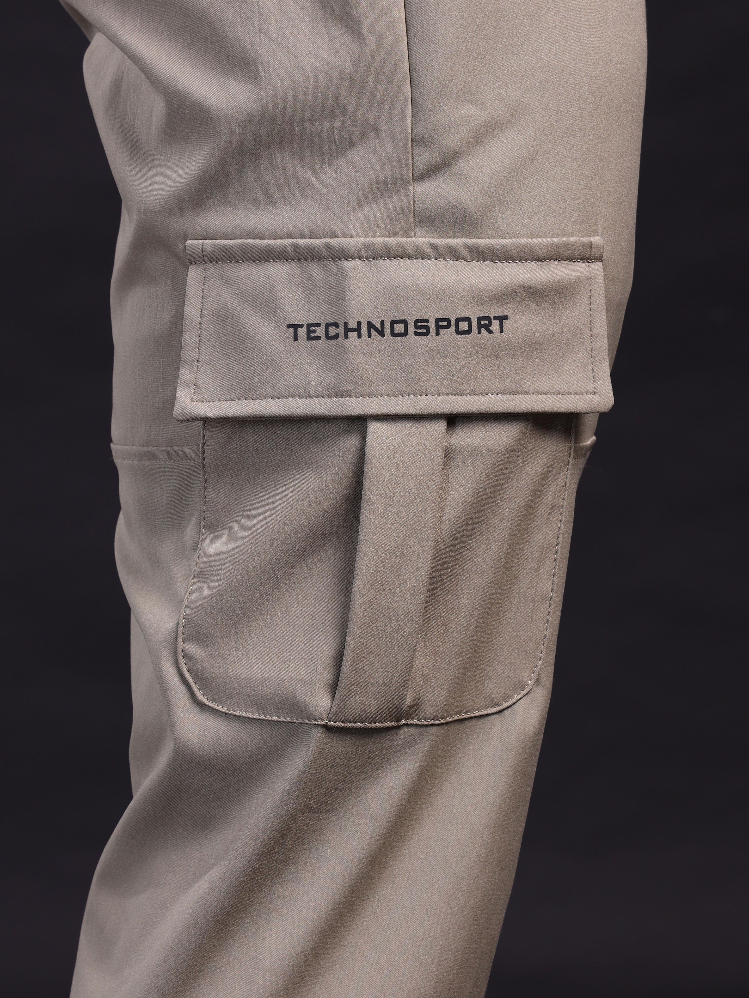 Men Solid Relax Fit Sports Cargo Trackpants with TS FLEXI - Image 5