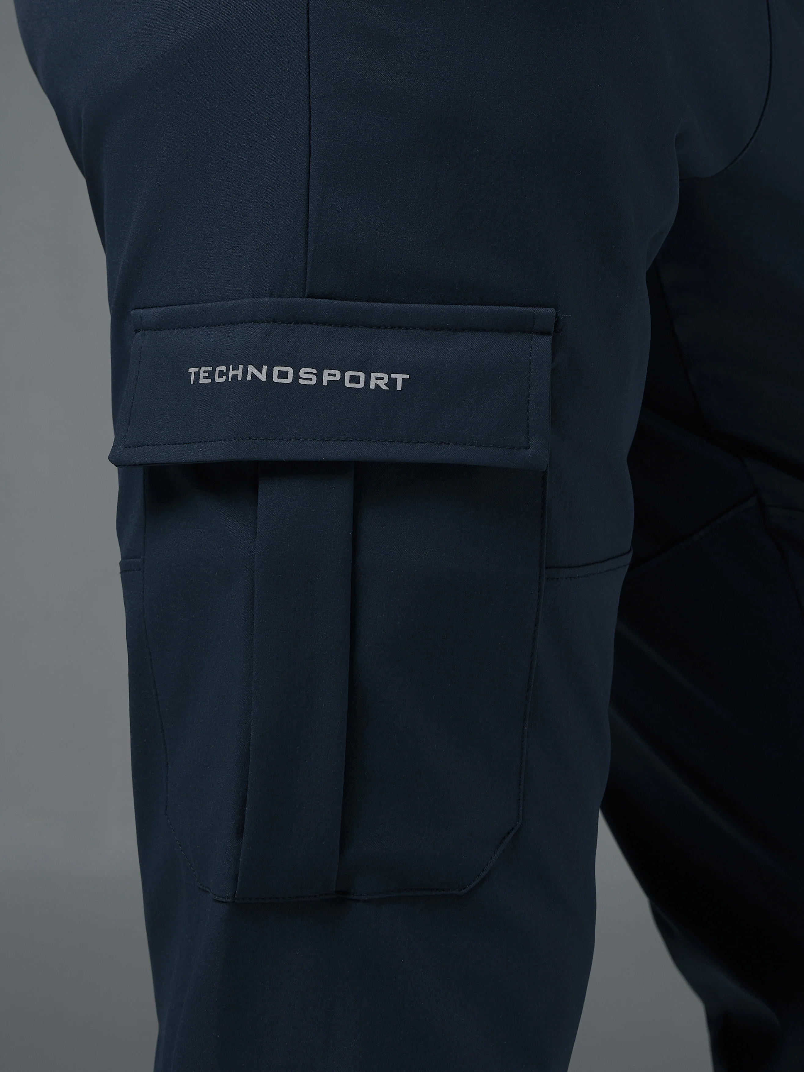 Men Solid Relax Fit Sports Cargo Trackpants with TS FLEXI - Image 7