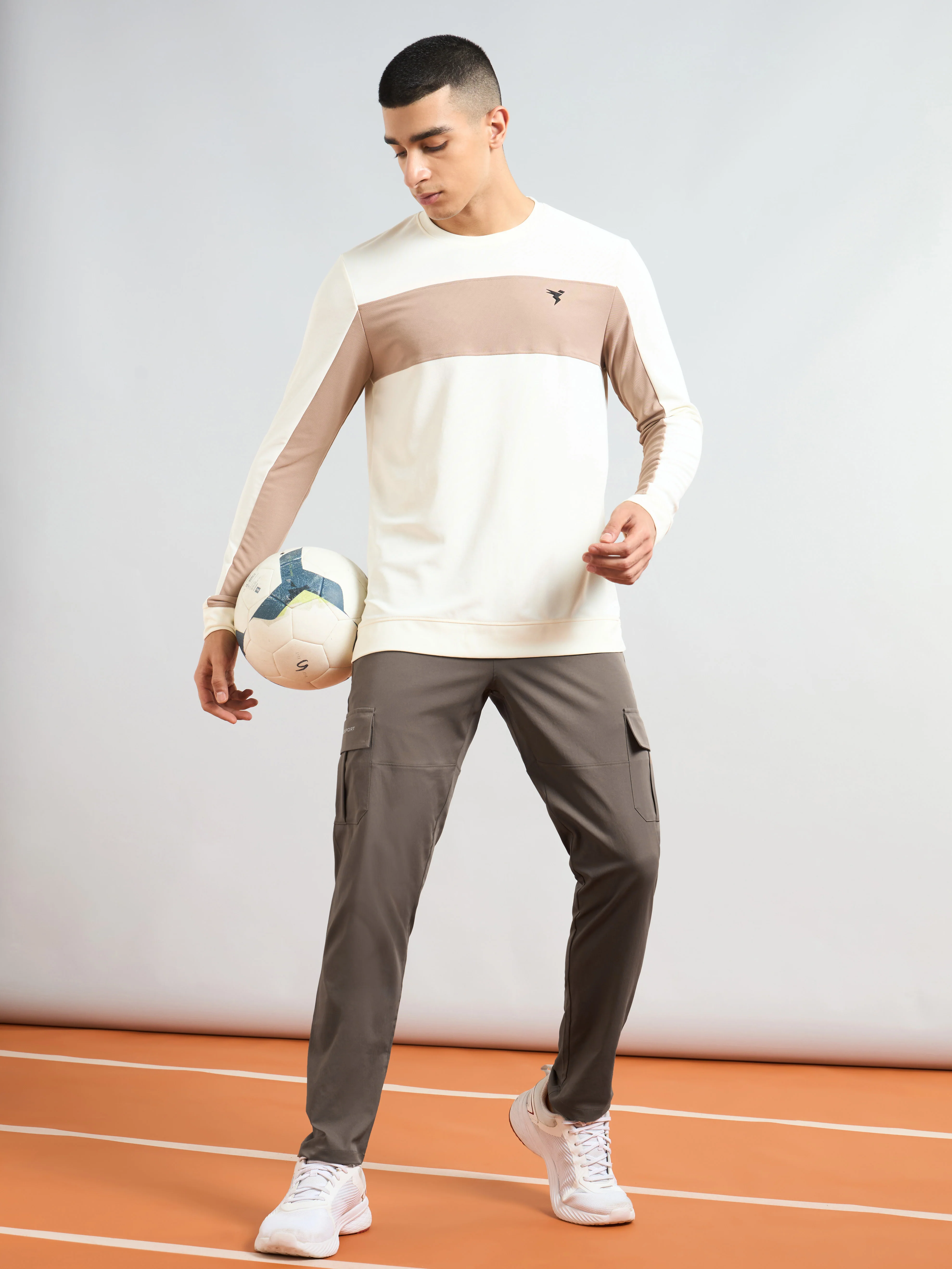 Men Solid Relax Fit Sports Cargo Trackpants with TS FLEXI - Image 5