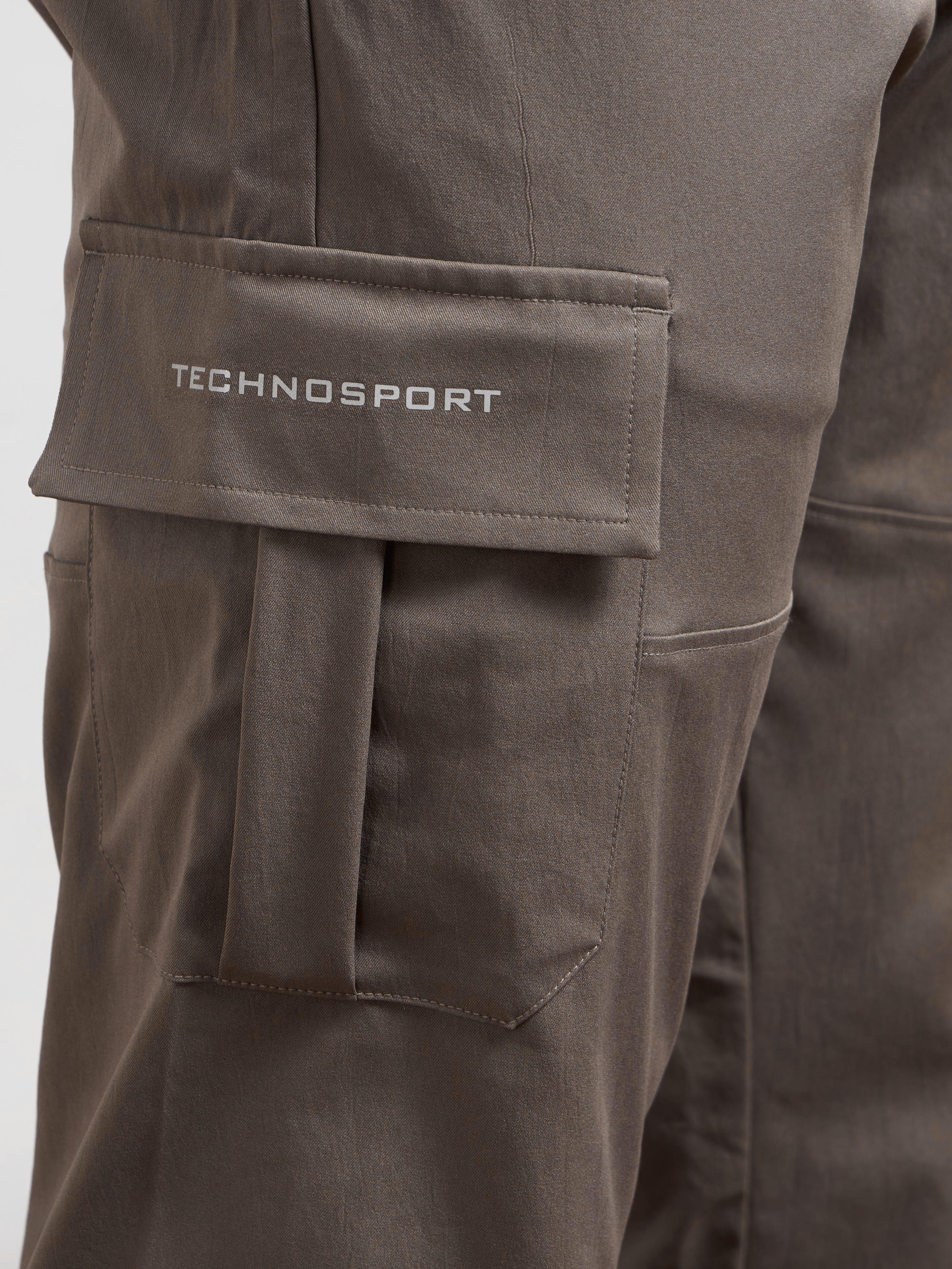 Men Solid Relax Fit Sports Cargo Trackpants with TS FLEXI - Image 6