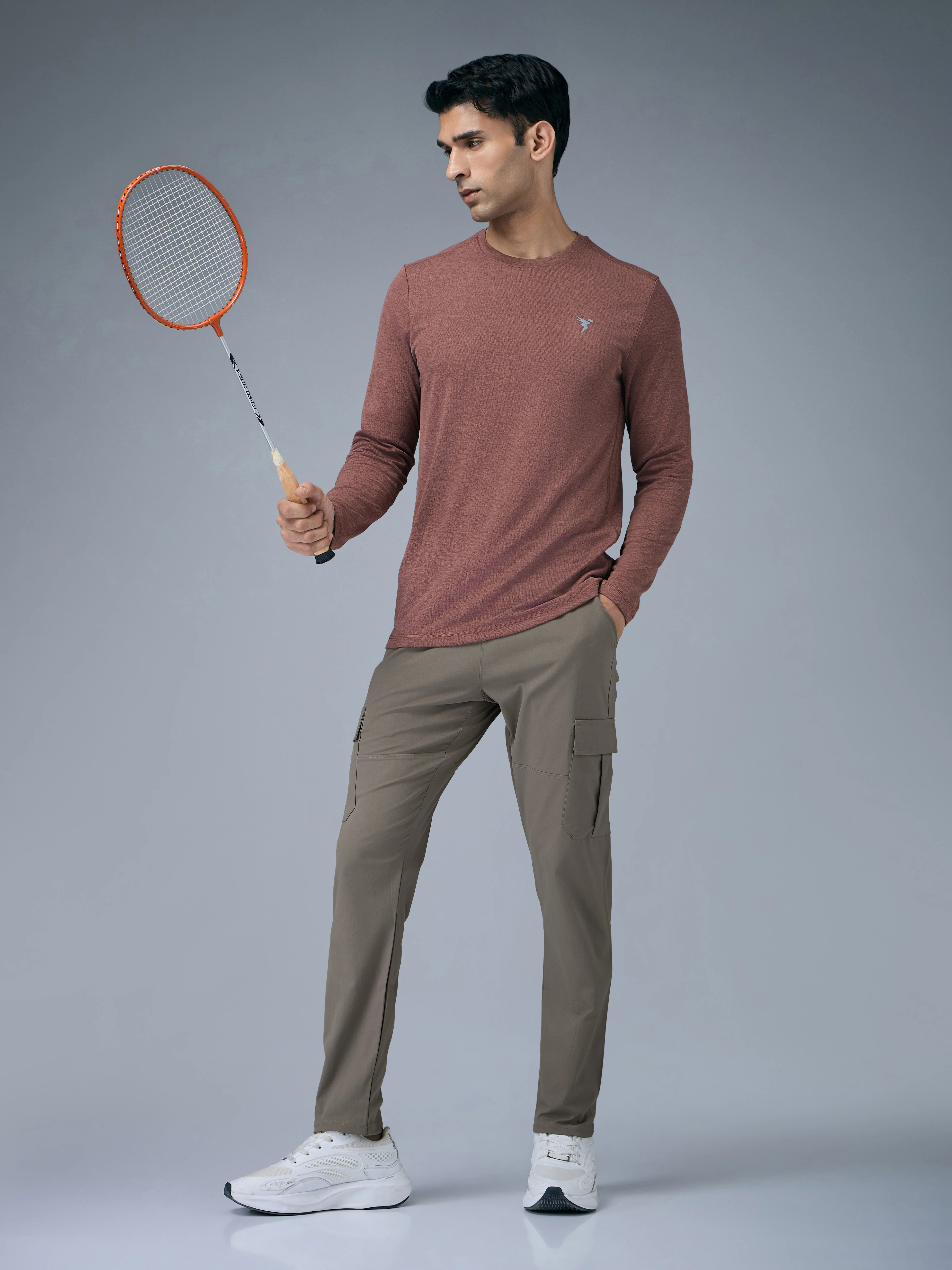 Men Solid Relax Fit Sports Cargo Trackpants with TS FLEXI - Image 5