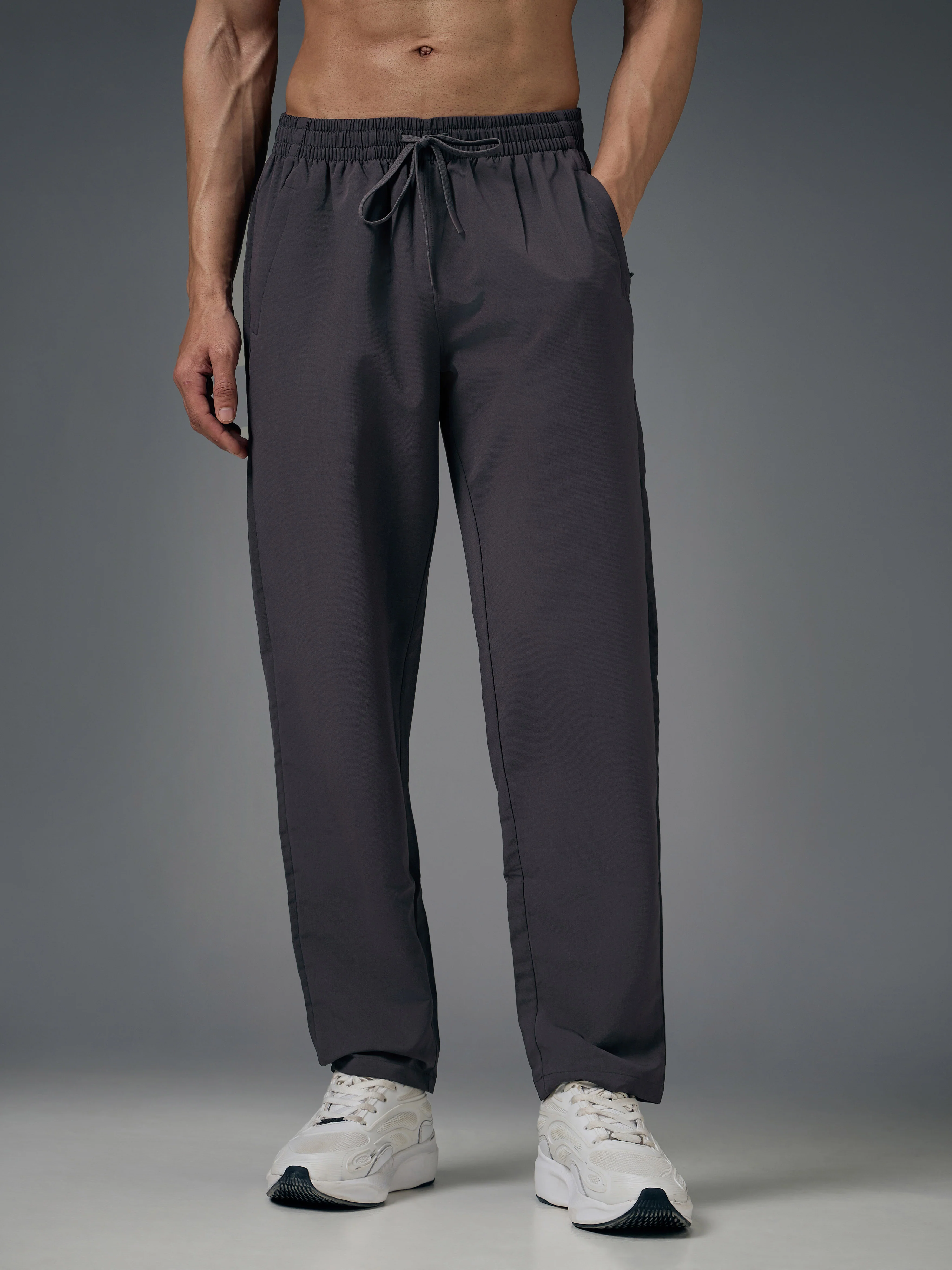 Men Solid Relax Fit Sports Trackpants with TECHNO LITE - Image 2